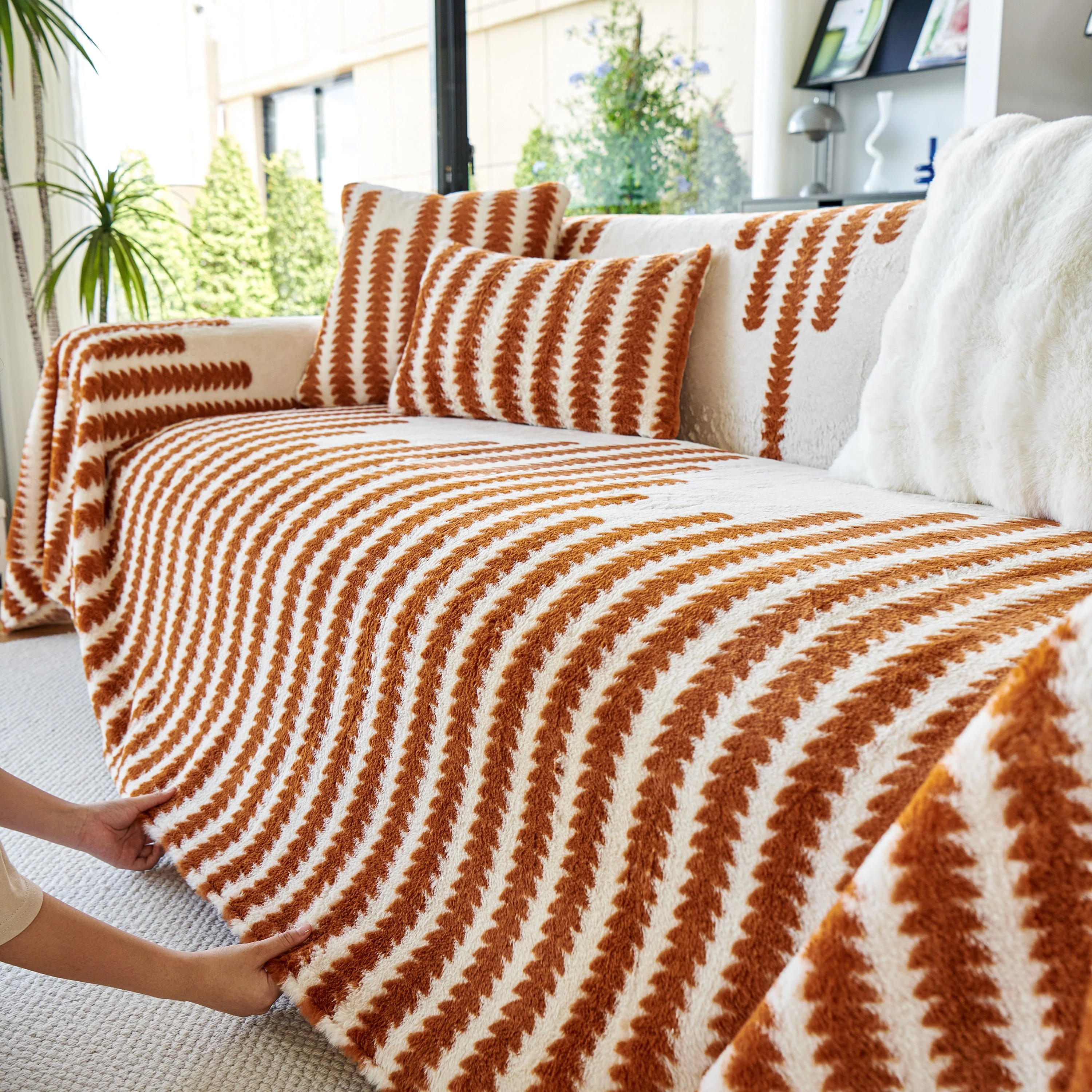 Warm Faux Fur Luxury Sofa Throw Blankets, Soft Cozy Thick Plush Shaggy Blankets for Couch Chair Bed - Image 7