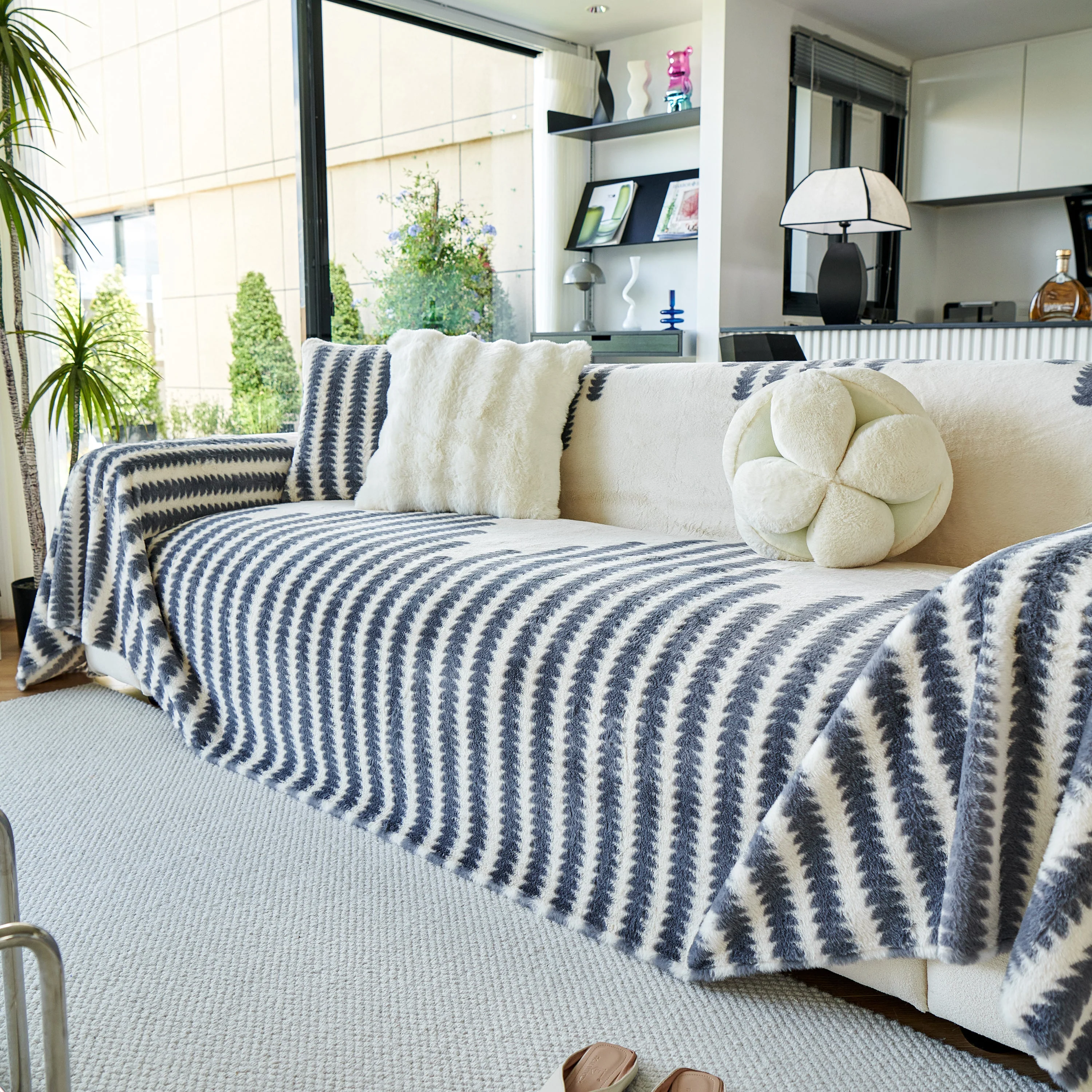 Warm Faux Fur Luxury Sofa Throw Blankets, Soft Cozy Thick Plush Shaggy Blankets for Couch Chair Bed - Image 89