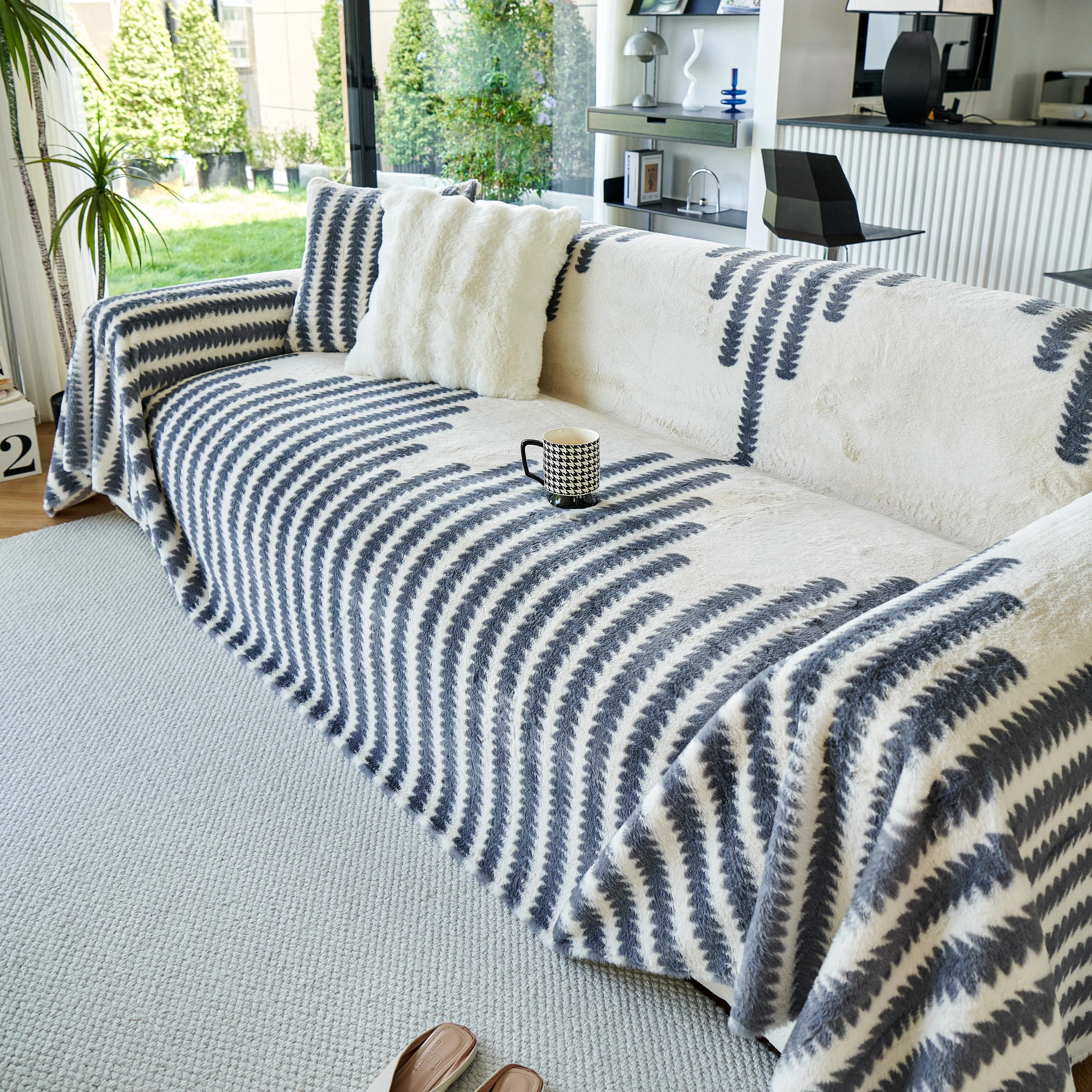 Warm Faux Fur Luxury Sofa Throw Blankets, Soft Cozy Thick Plush Shaggy Blankets for Couch Chair Bed - Image 90