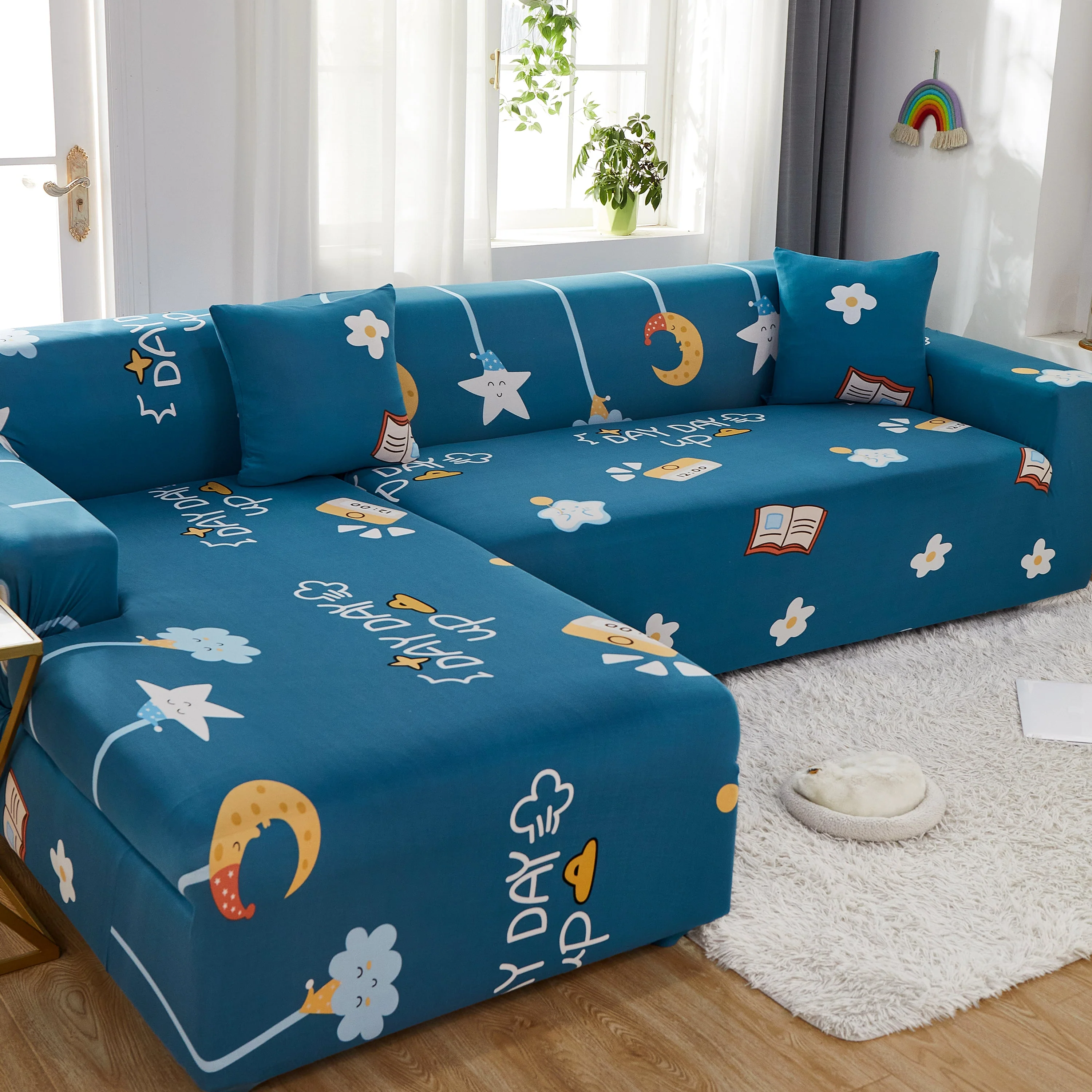 Washable L Shape Couch Covers Stretch Slipcover for Sectional Sofa, Furniture Protector for Dogs, Cats, and Kids, Fits 1/2/3/4/5 Seater Sofas - Image 11