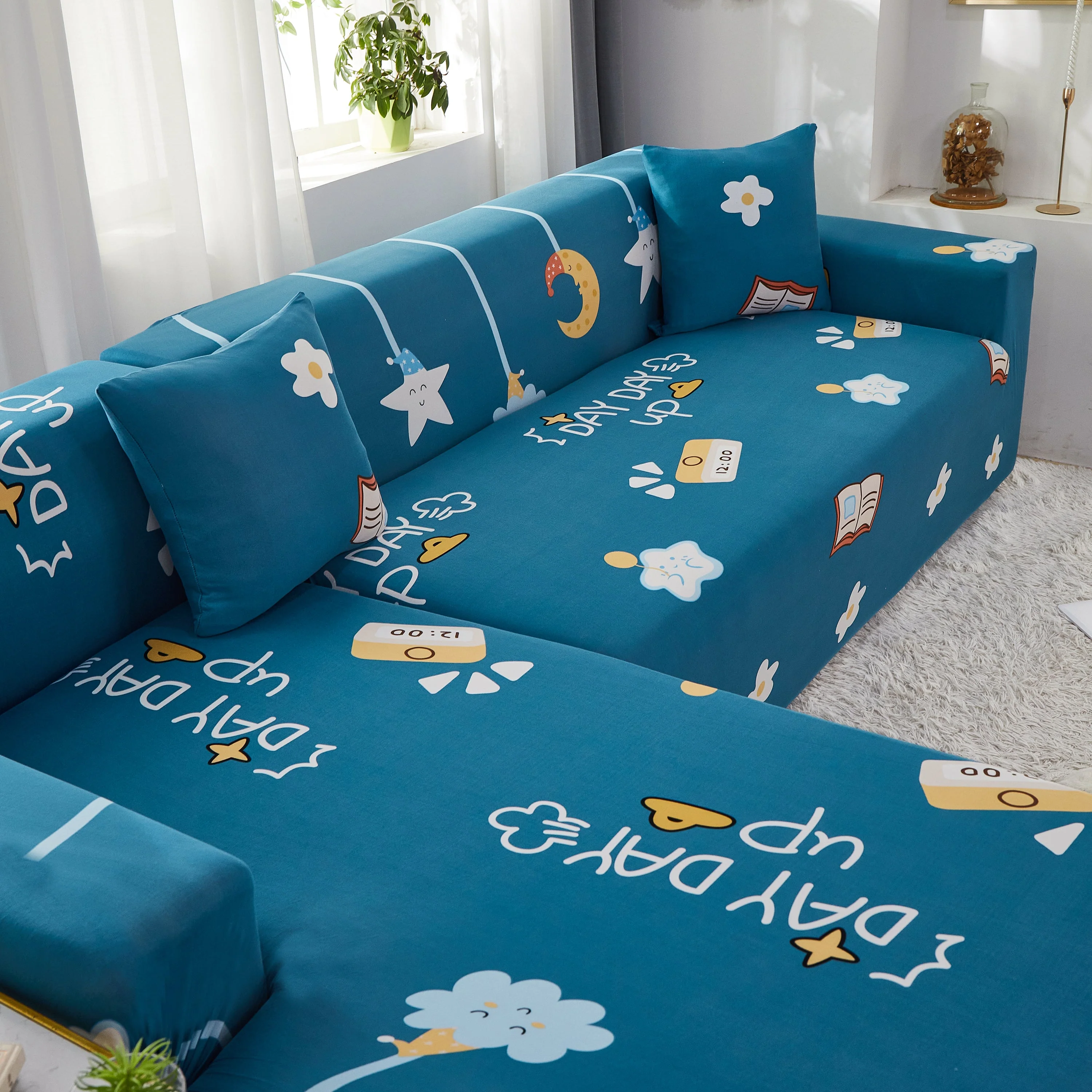 Washable L Shape Couch Covers Stretch Slipcover for Sectional Sofa, Furniture Protector for Dogs, Cats, and Kids, Fits 1/2/3/4/5 Seater Sofas - Image 12