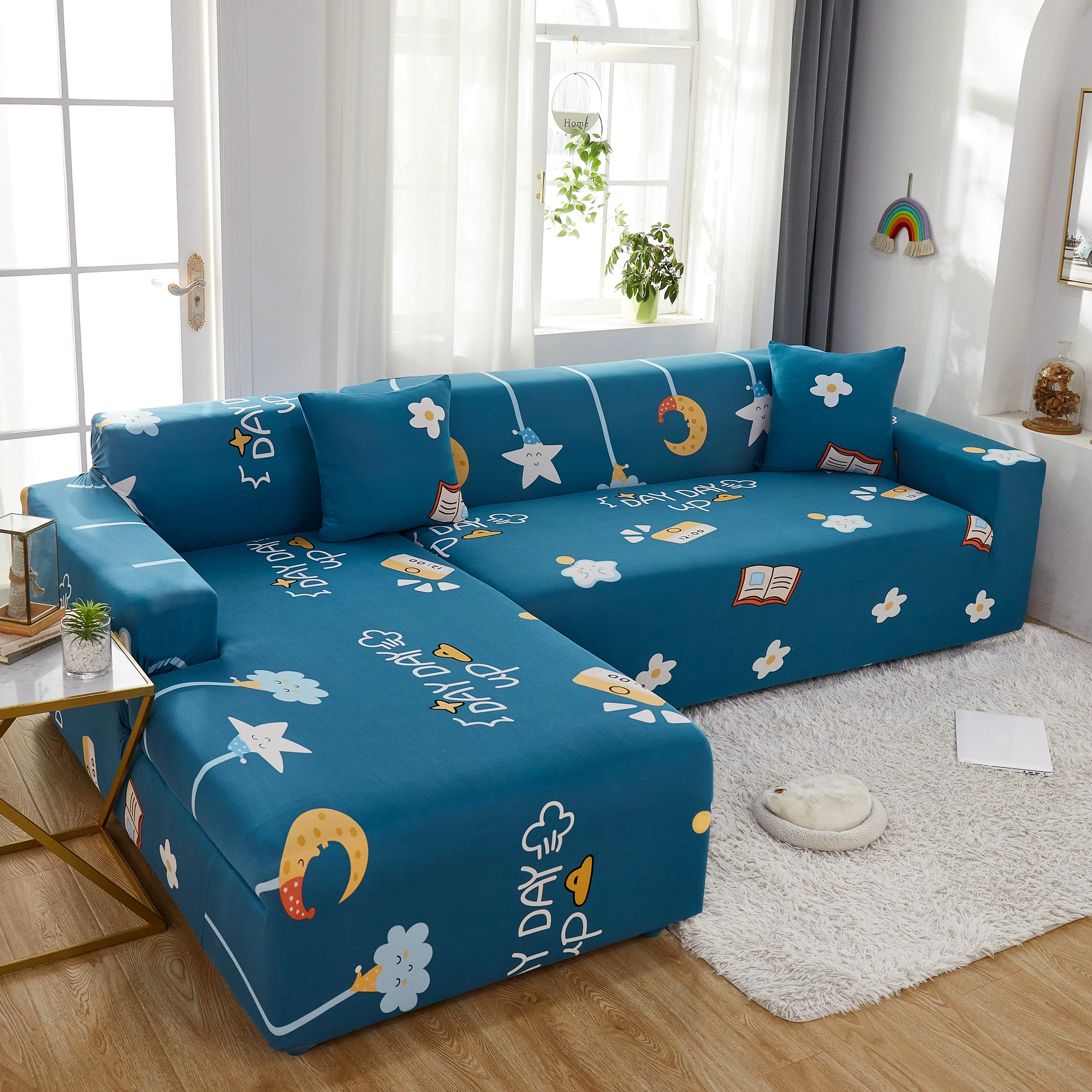 Washable L Shape Couch Covers Stretch Slipcover for Sectional Sofa, Furniture Protector for Dogs, Cats, and Kids, Fits 1/2/3/4/5 Seater Sofas - Image 2
