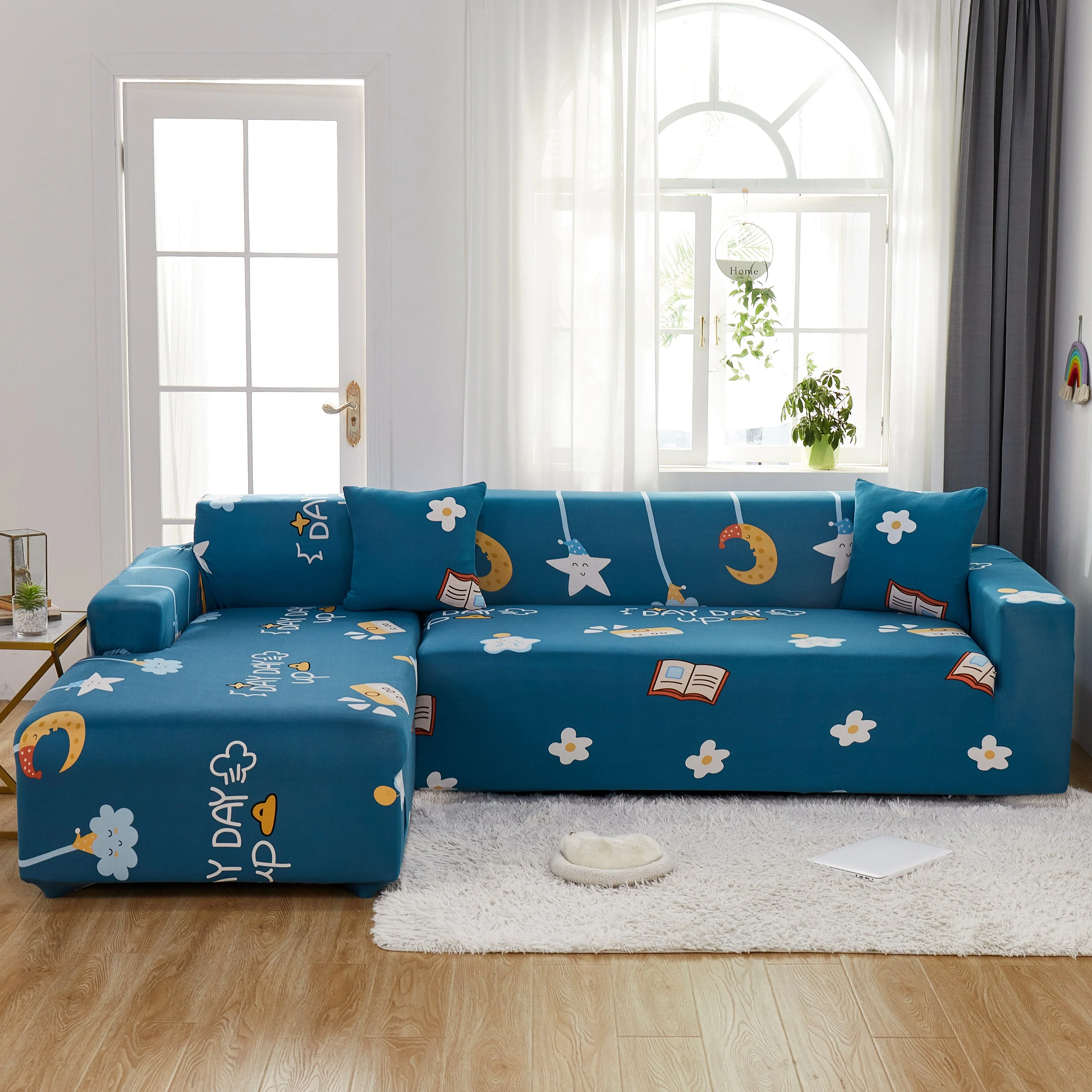 Washable L Shape Couch Covers Stretch Slipcover for Sectional Sofa, Furniture Protector for Dogs, Cats, and Kids, Fits 1/2/3/4/5 Seater Sofas - Image 3