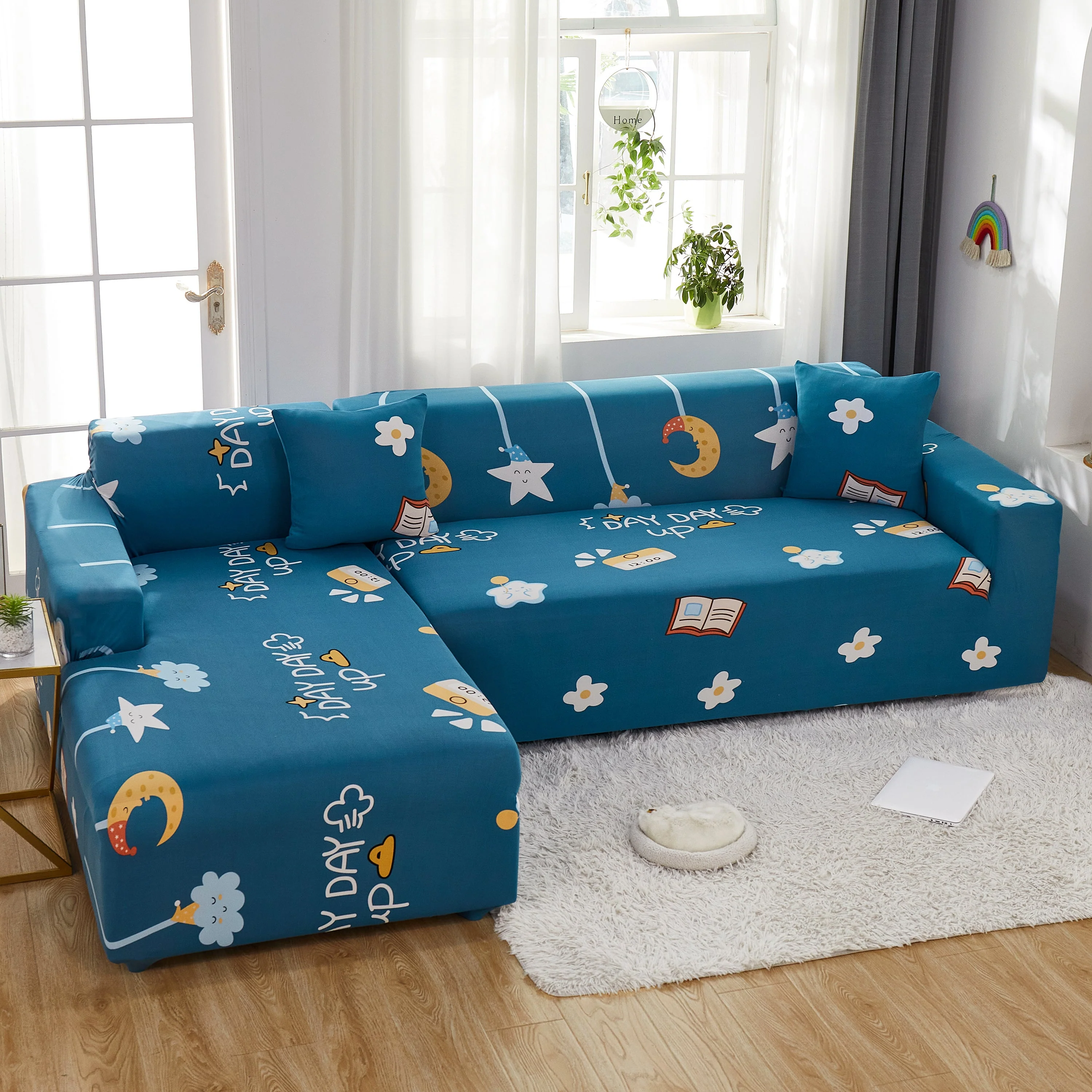 Washable L Shape Couch Covers Stretch Slipcover for Sectional Sofa, Furniture Protector for Dogs, Cats, and Kids, Fits 1/2/3/4/5 Seater Sofas - Image 4