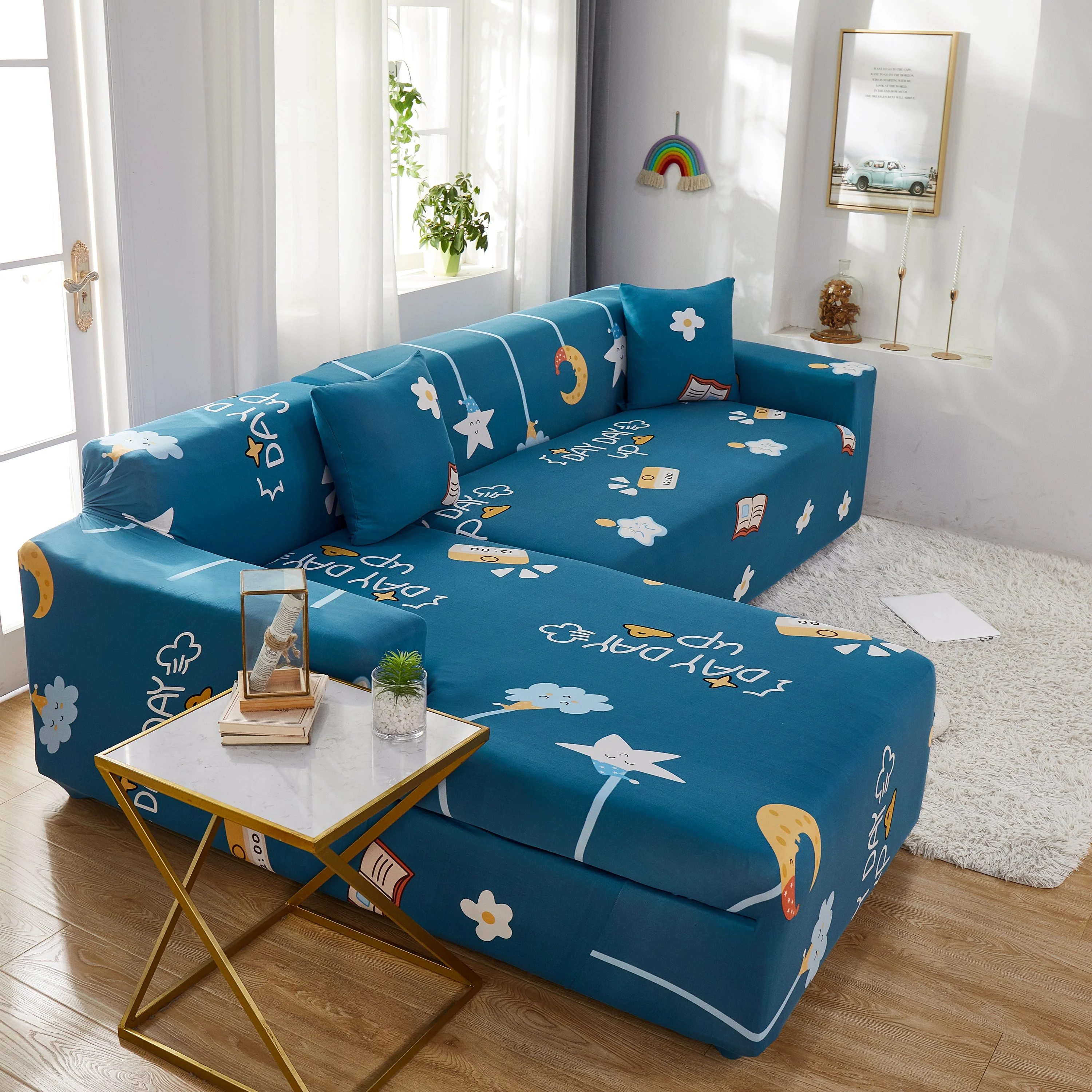 Washable L Shape Couch Covers Stretch Slipcover for Sectional Sofa, Furniture Protector for Dogs, Cats, and Kids, Fits 1/2/3/4/5 Seater Sofas - Image 5