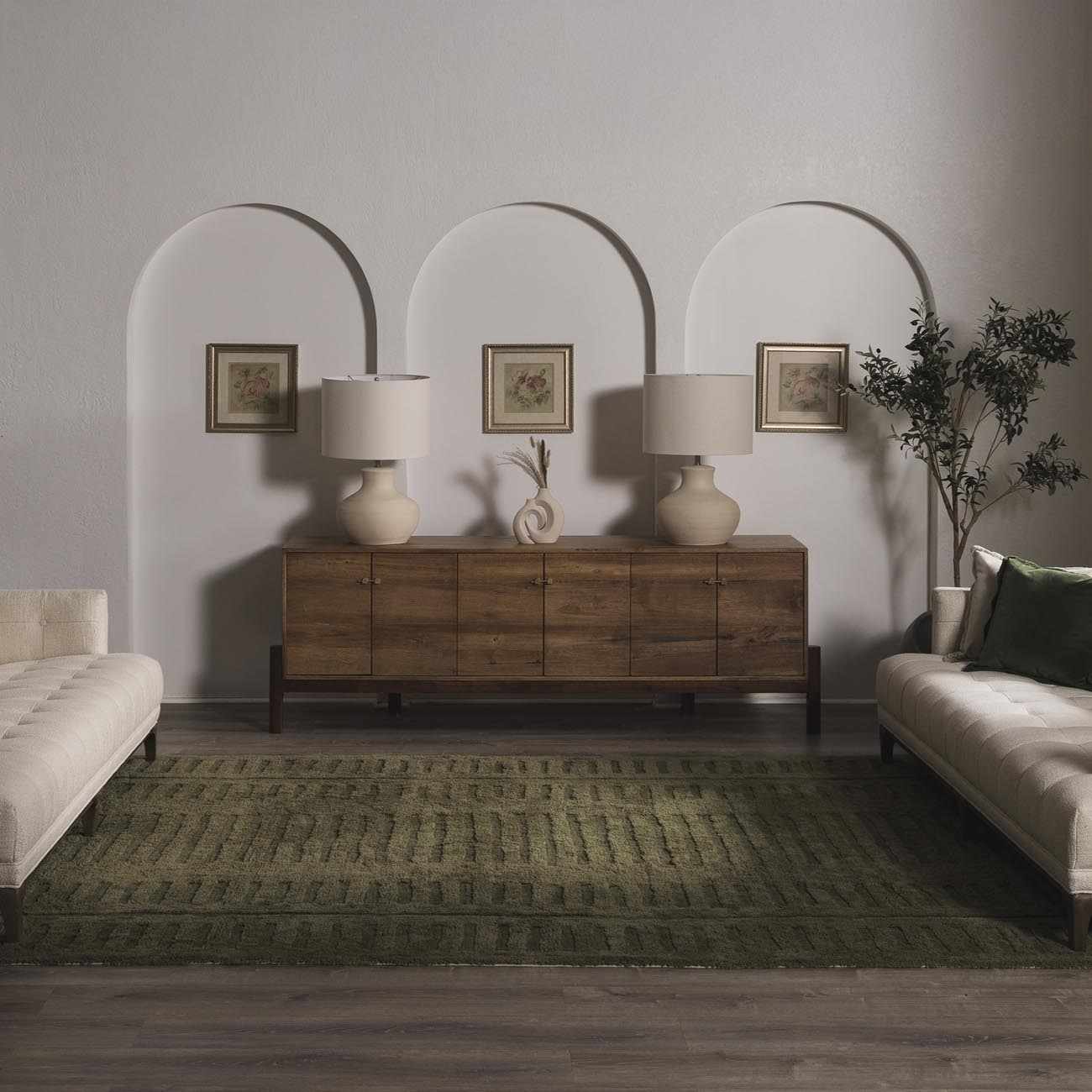 Washable Wool Rug - Green - Clearance - Image 4