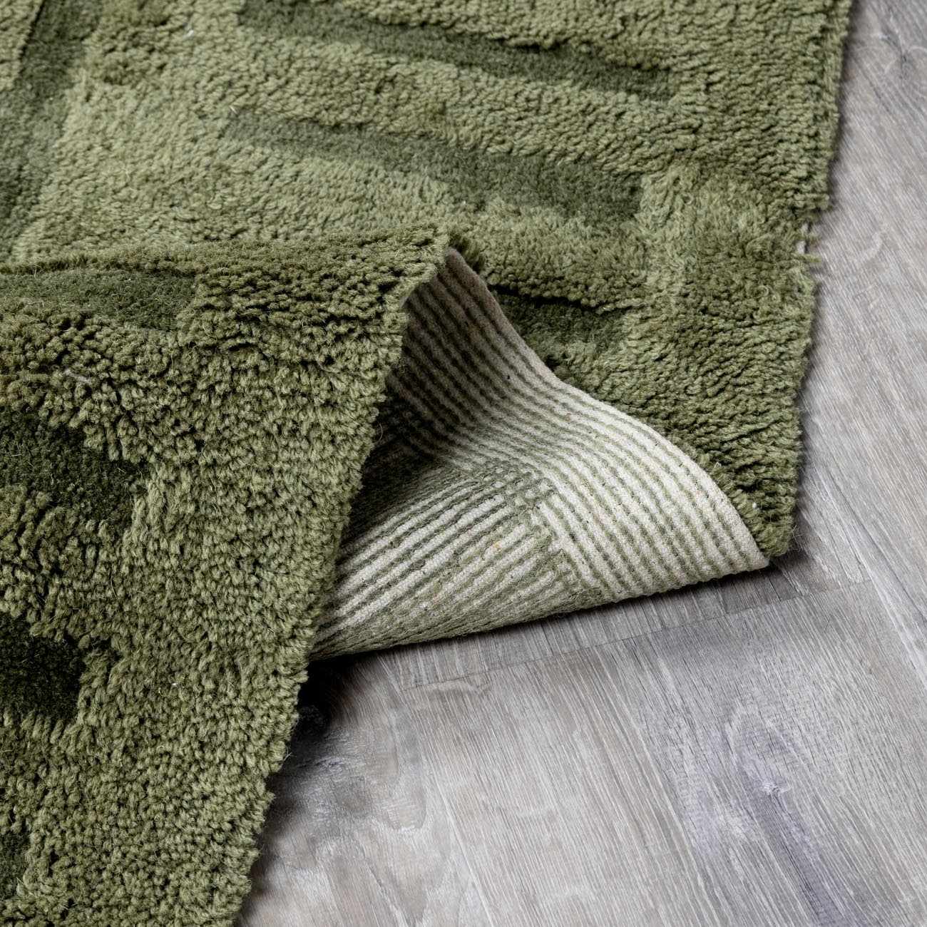 Washable Wool Rug - Green - Clearance - Image 7