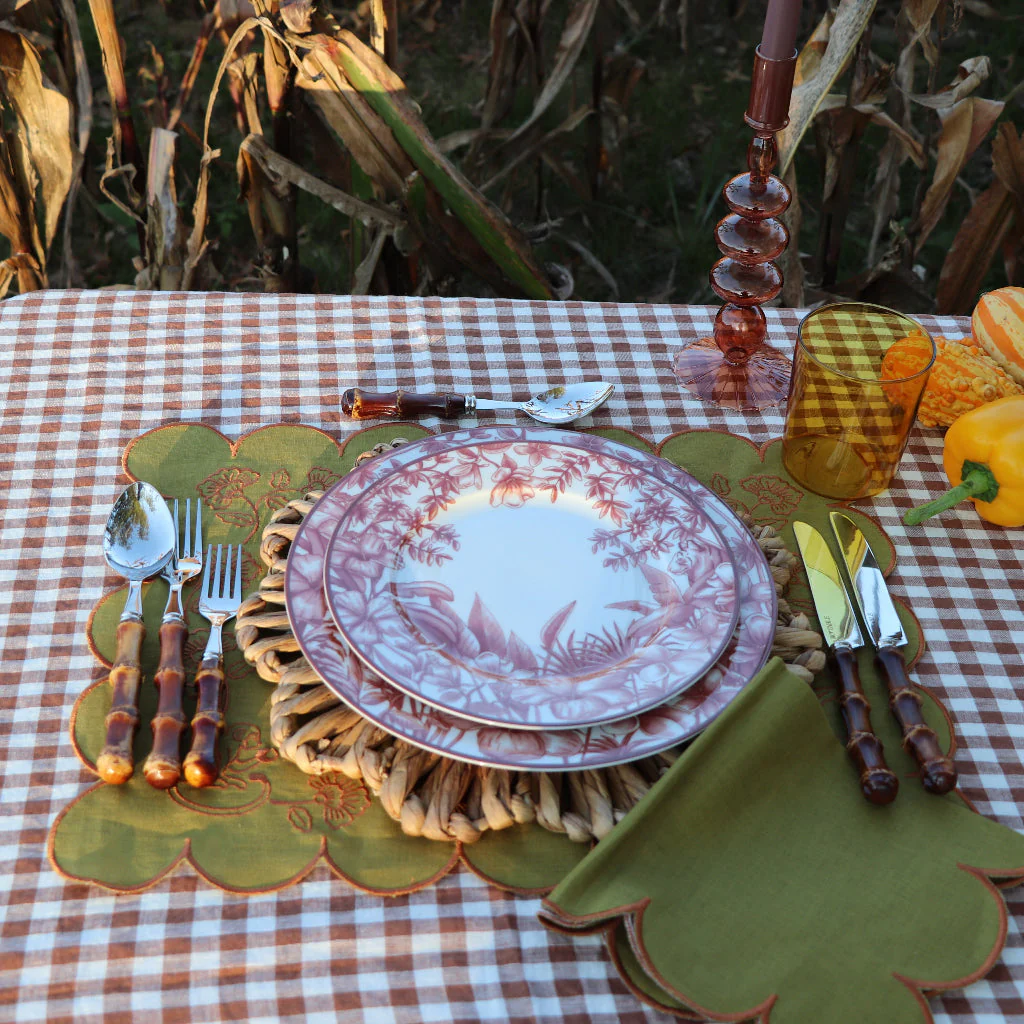 Scalloped Natural Rattan Charger - Set of 4 - Image 4