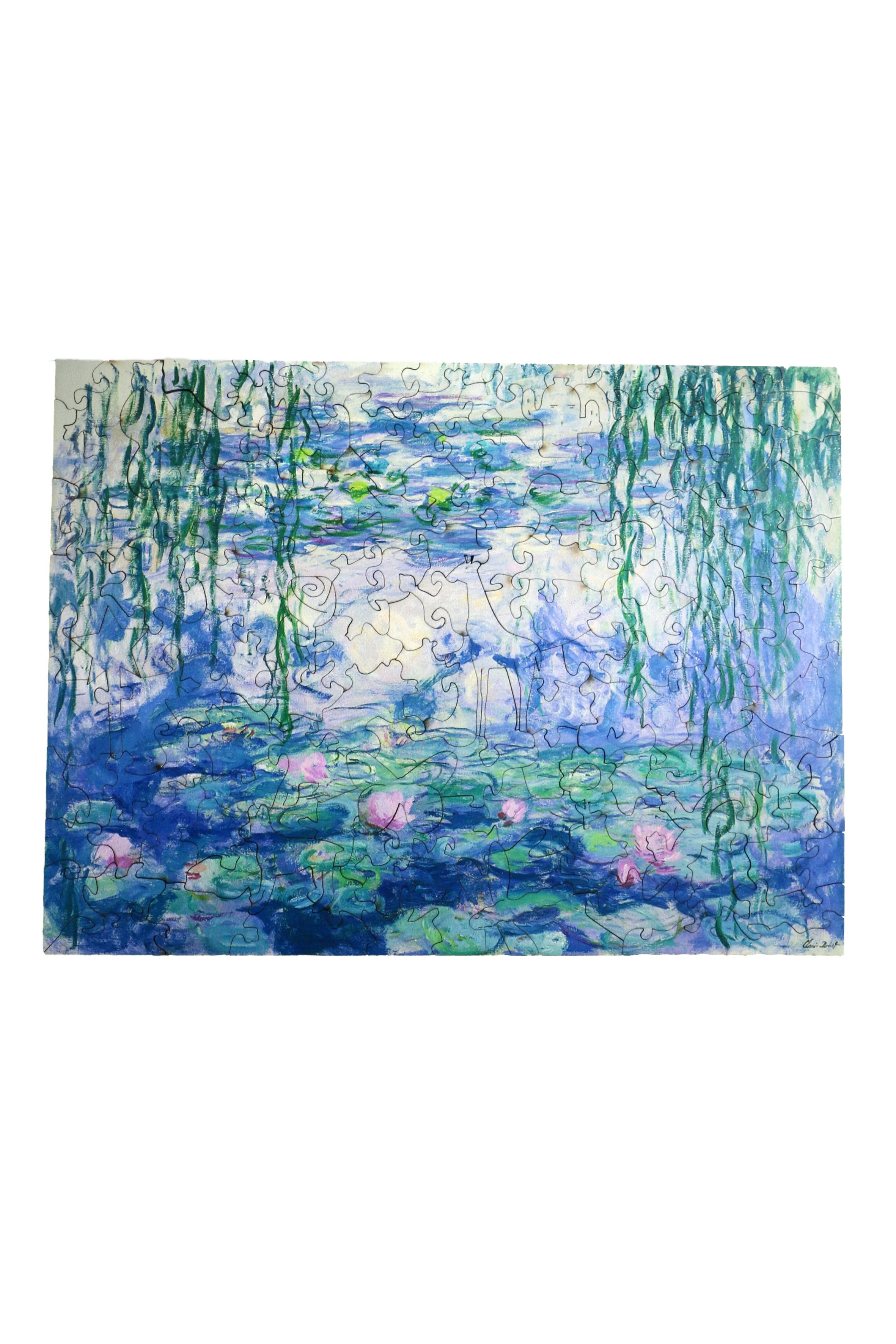 Water Lilies after Claude Monet - Jigsaw Wooden Puzzle by Wizardi F07N9-20 - Image 4