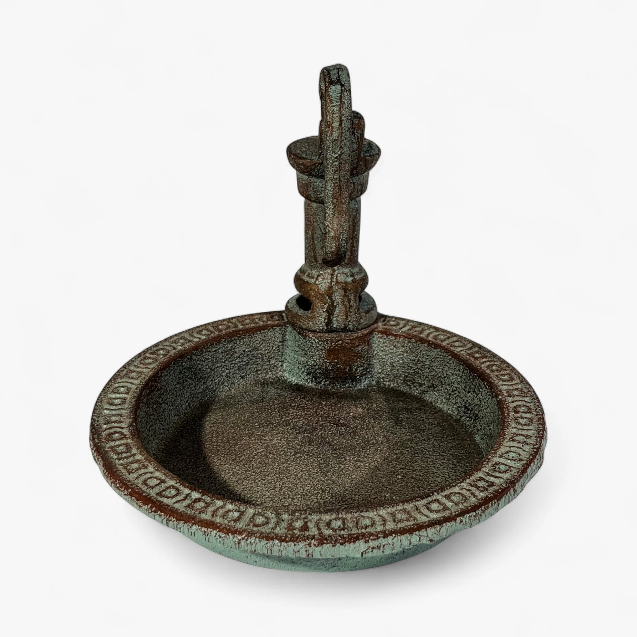 Water Pump Bird Bath Cast Iron Rustic Garden Decor - Image 4