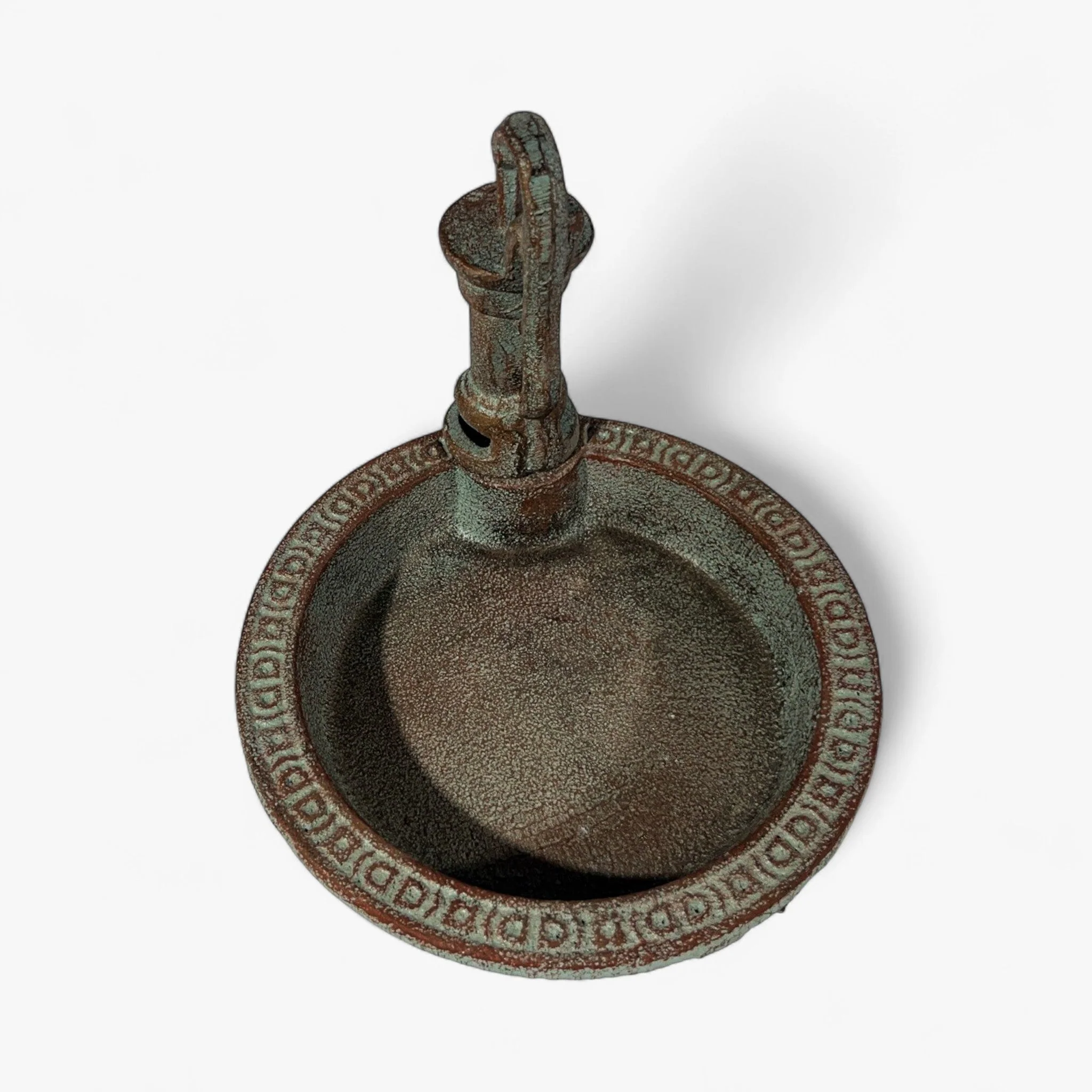 Water Pump Bird Bath Cast Iron Rustic Garden Decor - Image 5