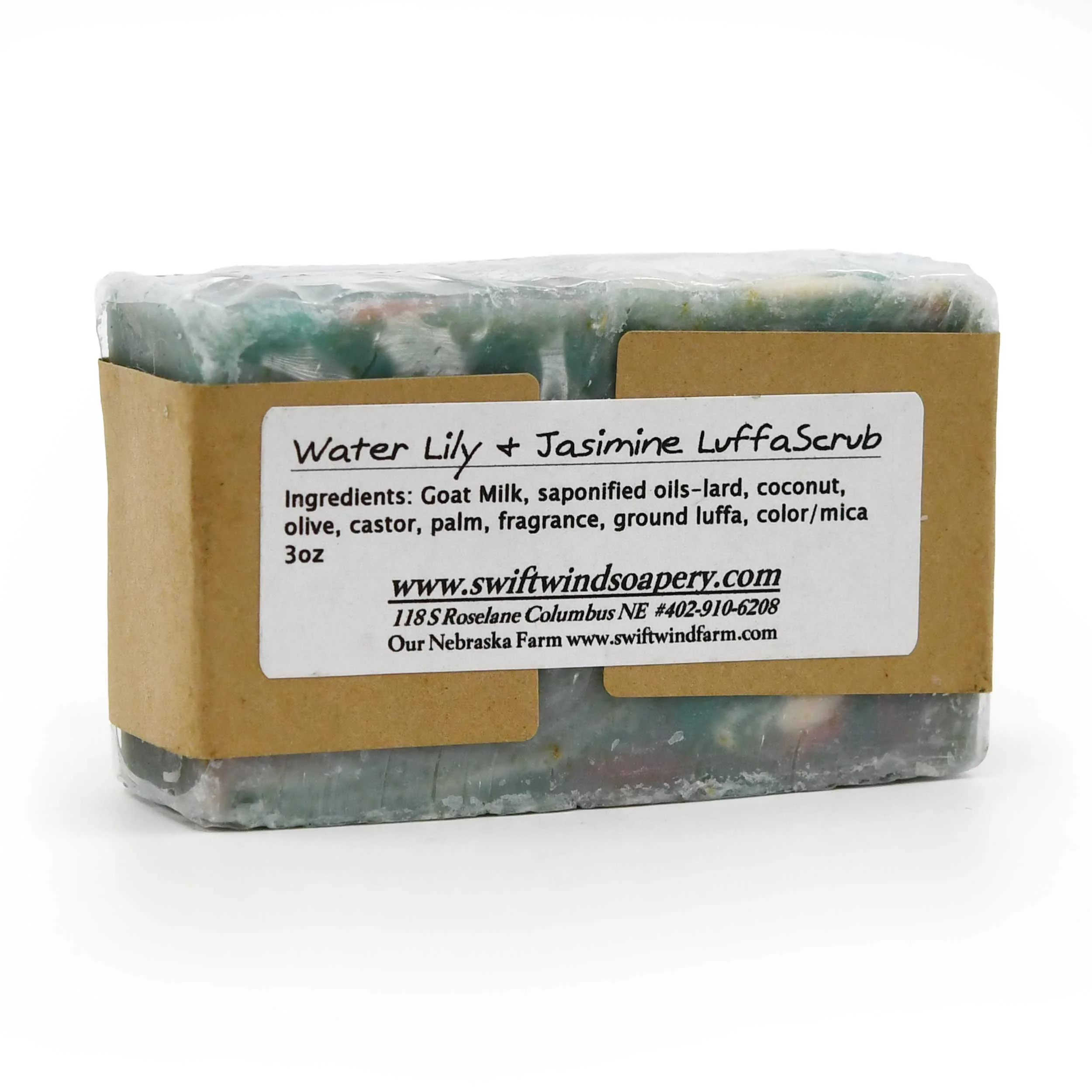 Waterlily & Jasmine Luffa Scrub Goat Milk Soap | 3 oz | Swiftwind Soapery - Image 2