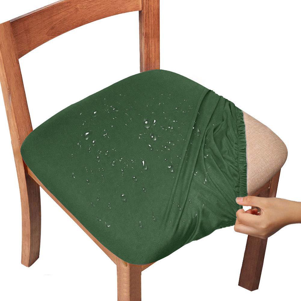 Water-Repellent Dining Room Chair Cover Spandex Elastic Removable Seat Covers - Image 12