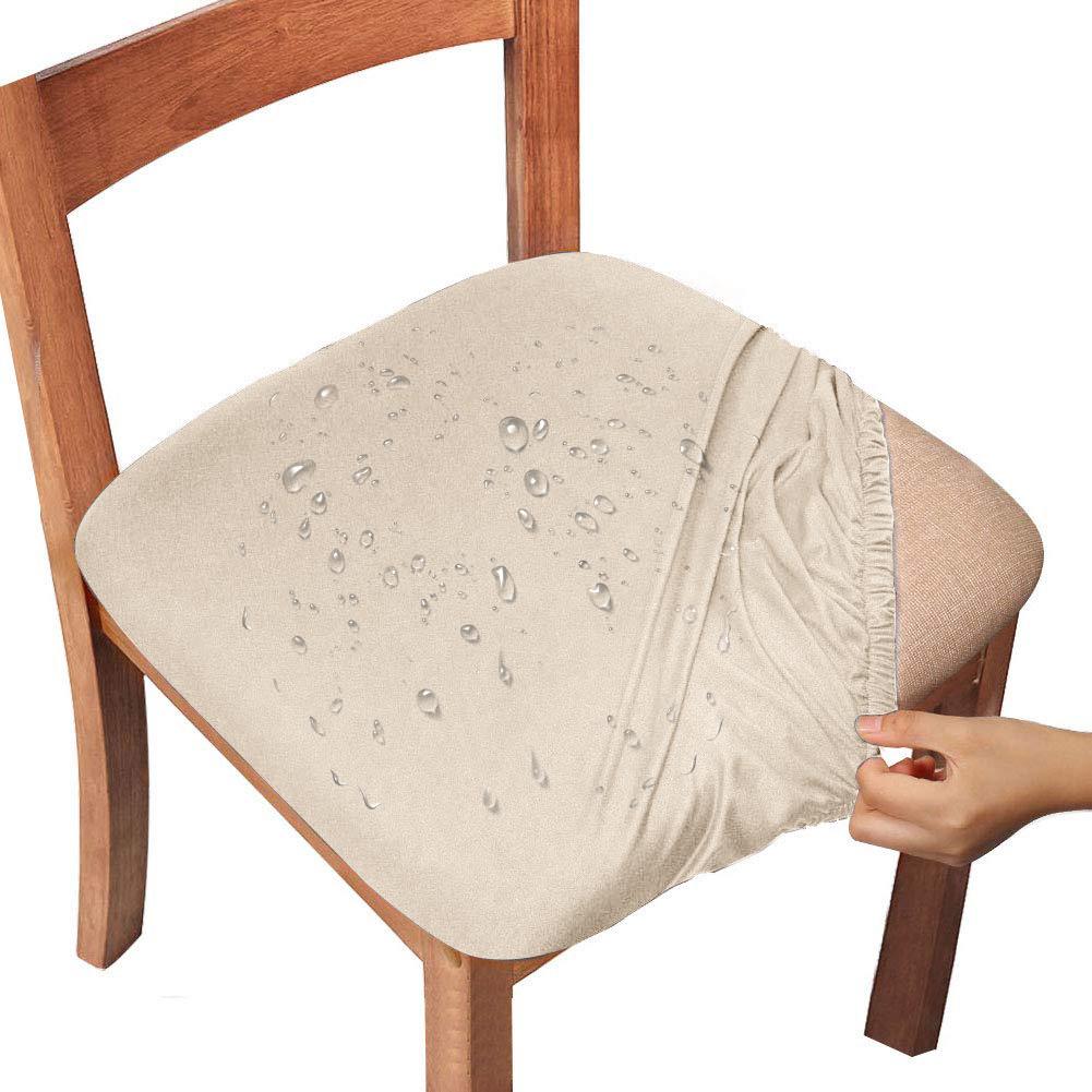 Water-Repellent Dining Room Chair Cover Spandex Elastic Removable Seat Covers - Image 14
