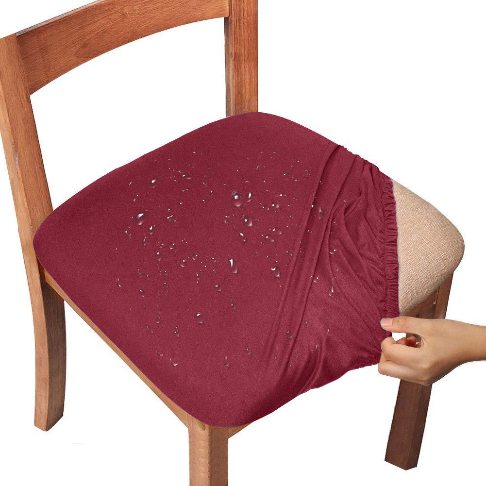 Water-Repellent Dining Room Chair Cover Spandex Elastic Removable Seat Covers - Image 17