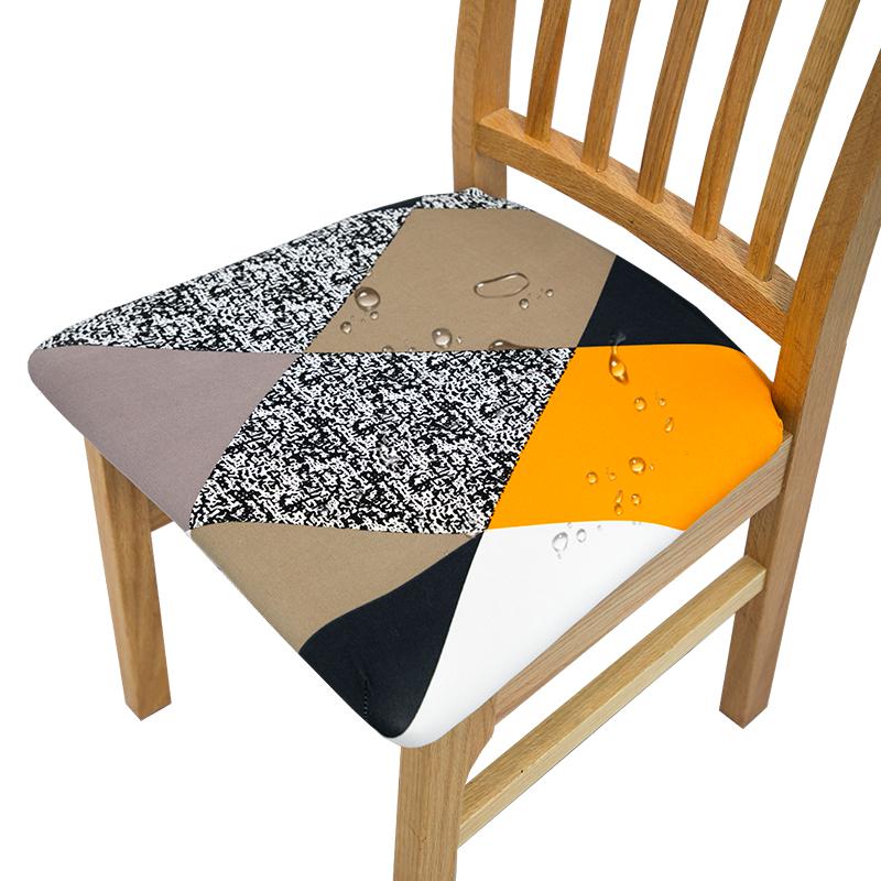 Water-Repellent Dining Room Chair Cover Spandex Elastic Removable Seat Covers - Image 21