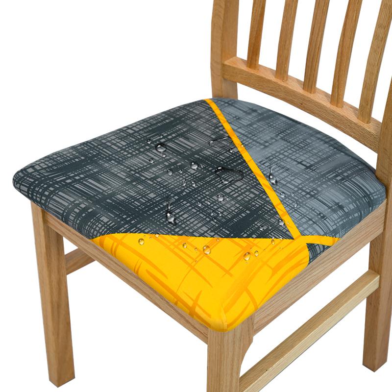 Water-Repellent Dining Room Chair Cover Spandex Elastic Removable Seat Covers - Image 23