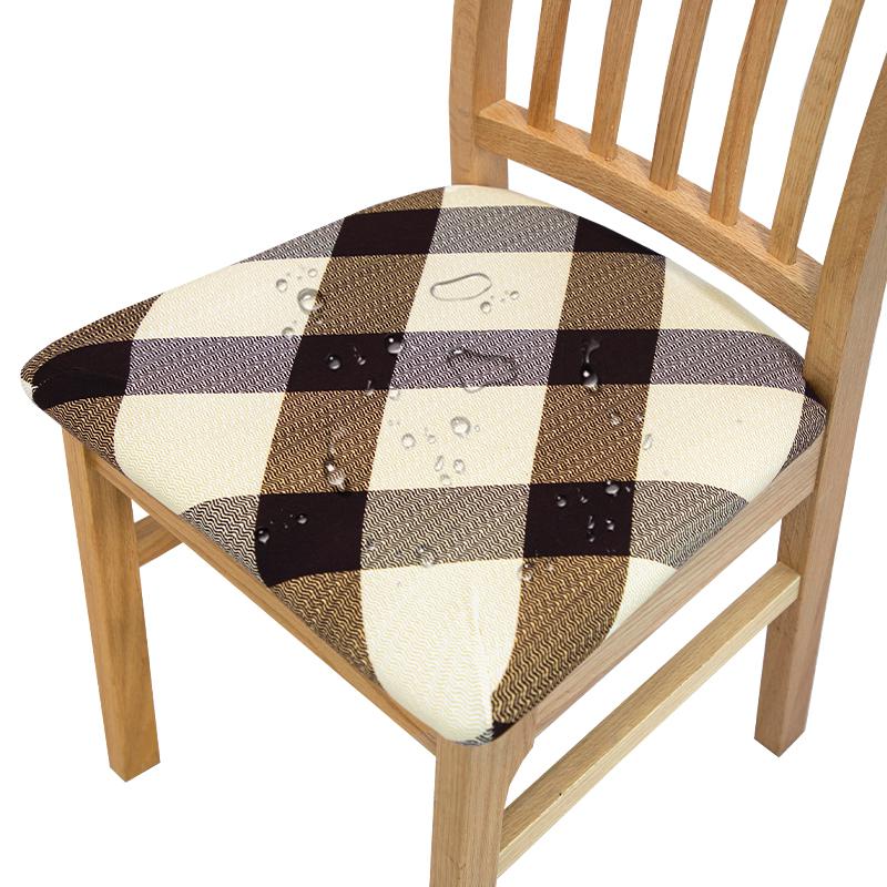 Water-Repellent Dining Room Chair Cover Spandex Elastic Removable Seat Covers - Image 25