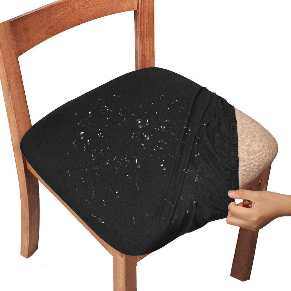Water-Repellent Dining Room Chair Cover Spandex Elastic Removable Seat Covers - Image 7