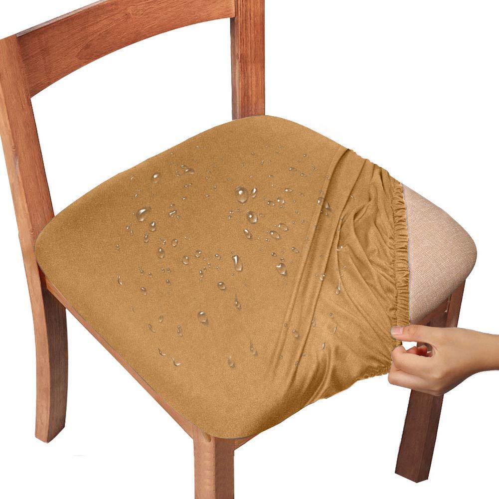 Water-Repellent Dining Room Chair Cover Spandex Elastic Removable Seat Covers - Image 8