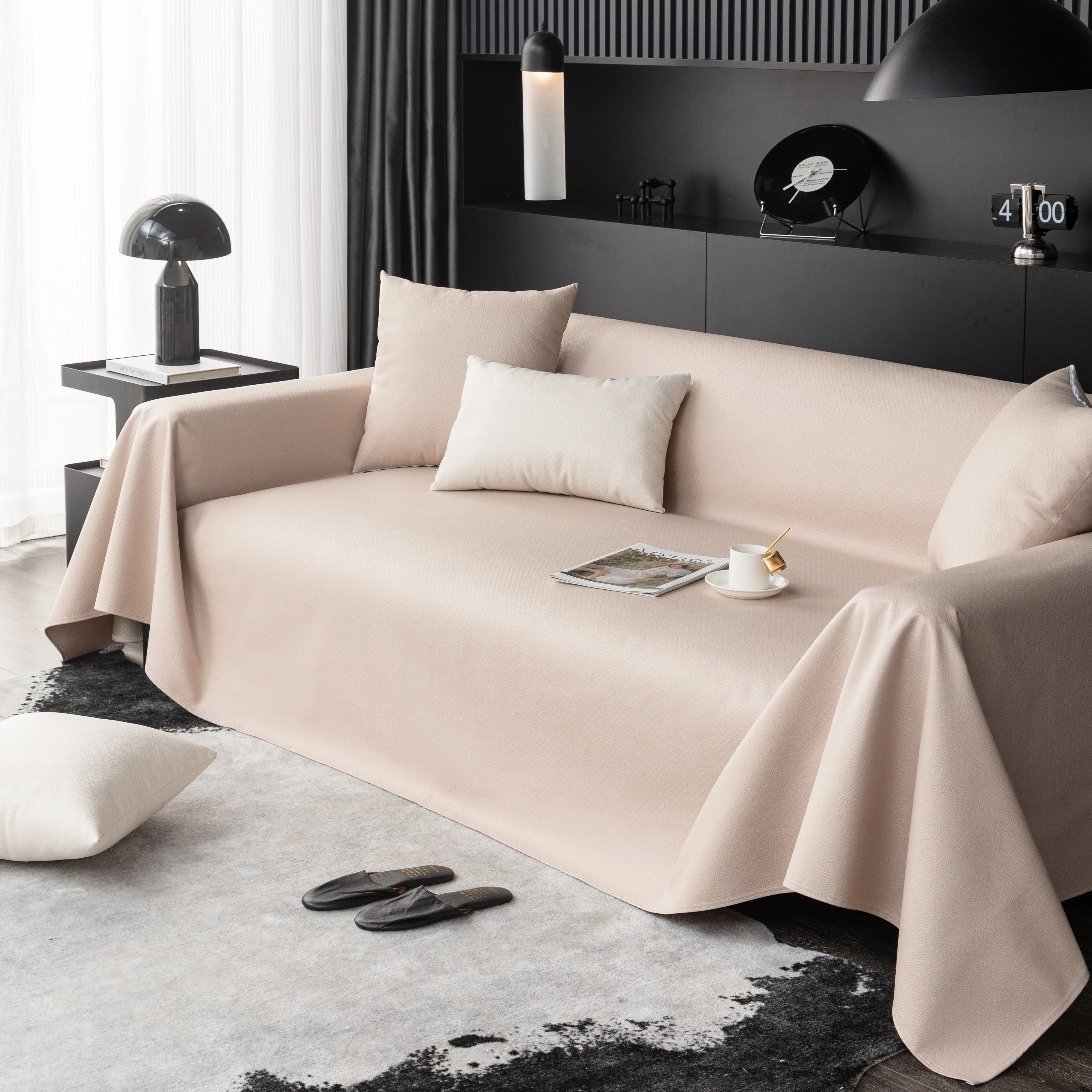 Waterproof Faux Leather Couch Throw Covers, Pet Couch Cover, Non Slip Furniture Covers for Leather Sofas - Image 11