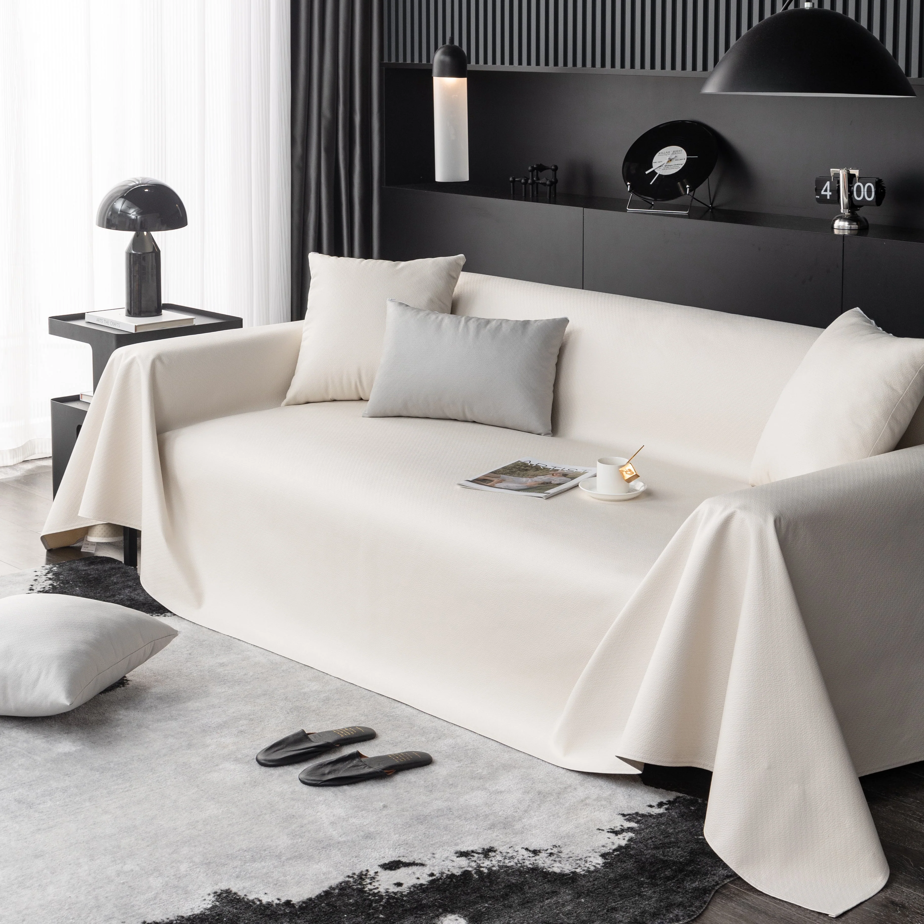 Waterproof Faux Leather Couch Throw Covers, Pet Couch Cover, Non Slip Furniture Covers for Leather Sofas - Image 12