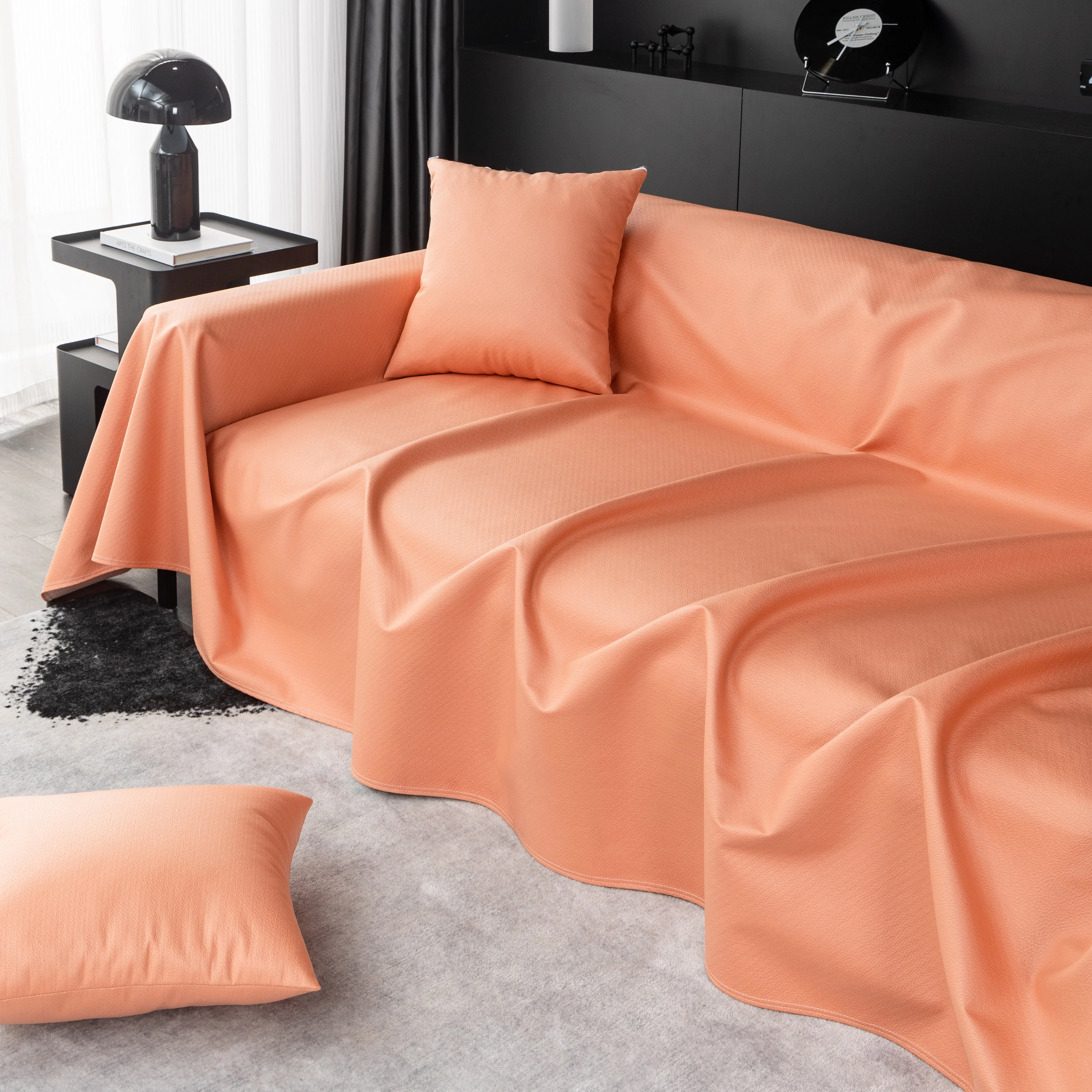 Waterproof Faux Leather Couch Throw Covers, Pet Couch Cover, Non Slip Furniture Covers for Leather Sofas - Image 15