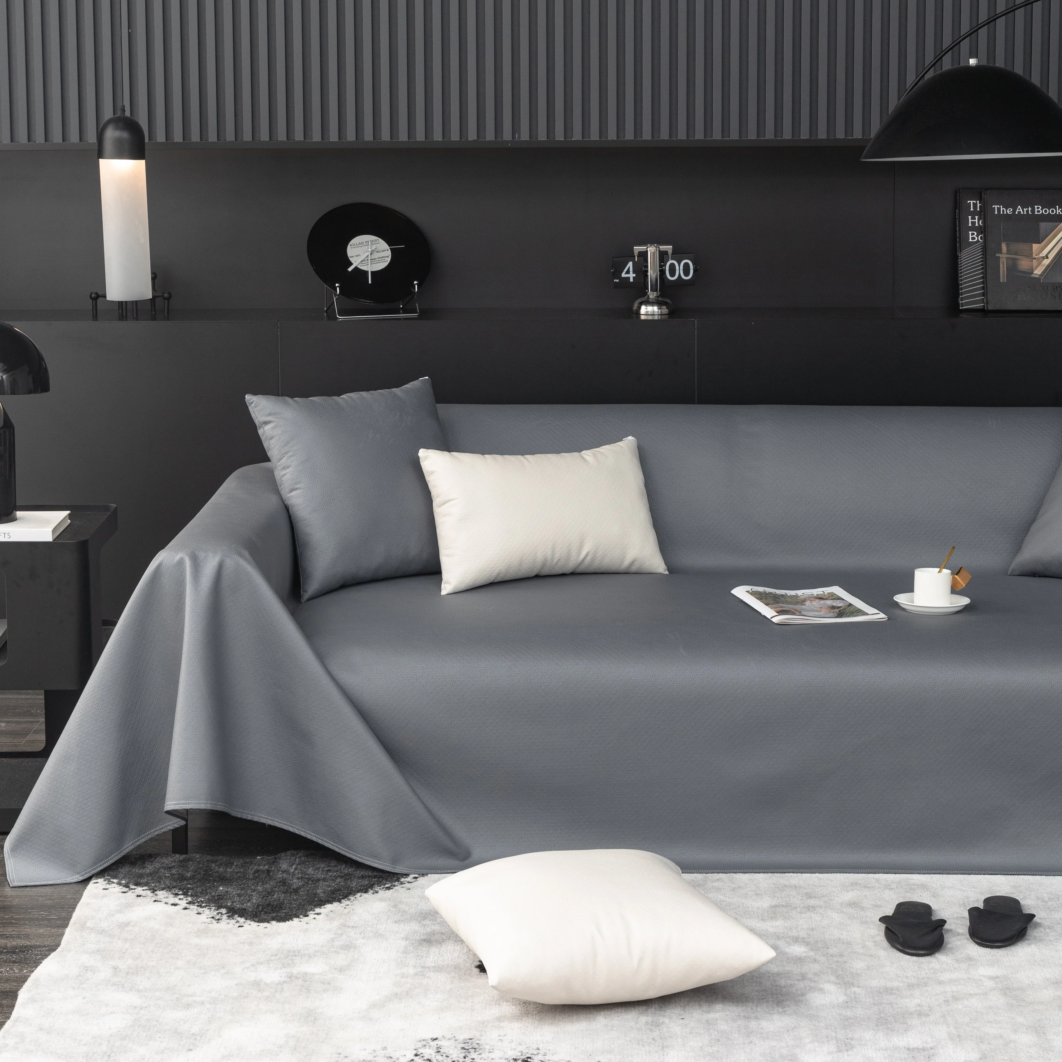 Waterproof Faux Leather Couch Throw Covers, Pet Couch Cover, Non Slip Furniture Covers for Leather Sofas - Image 19