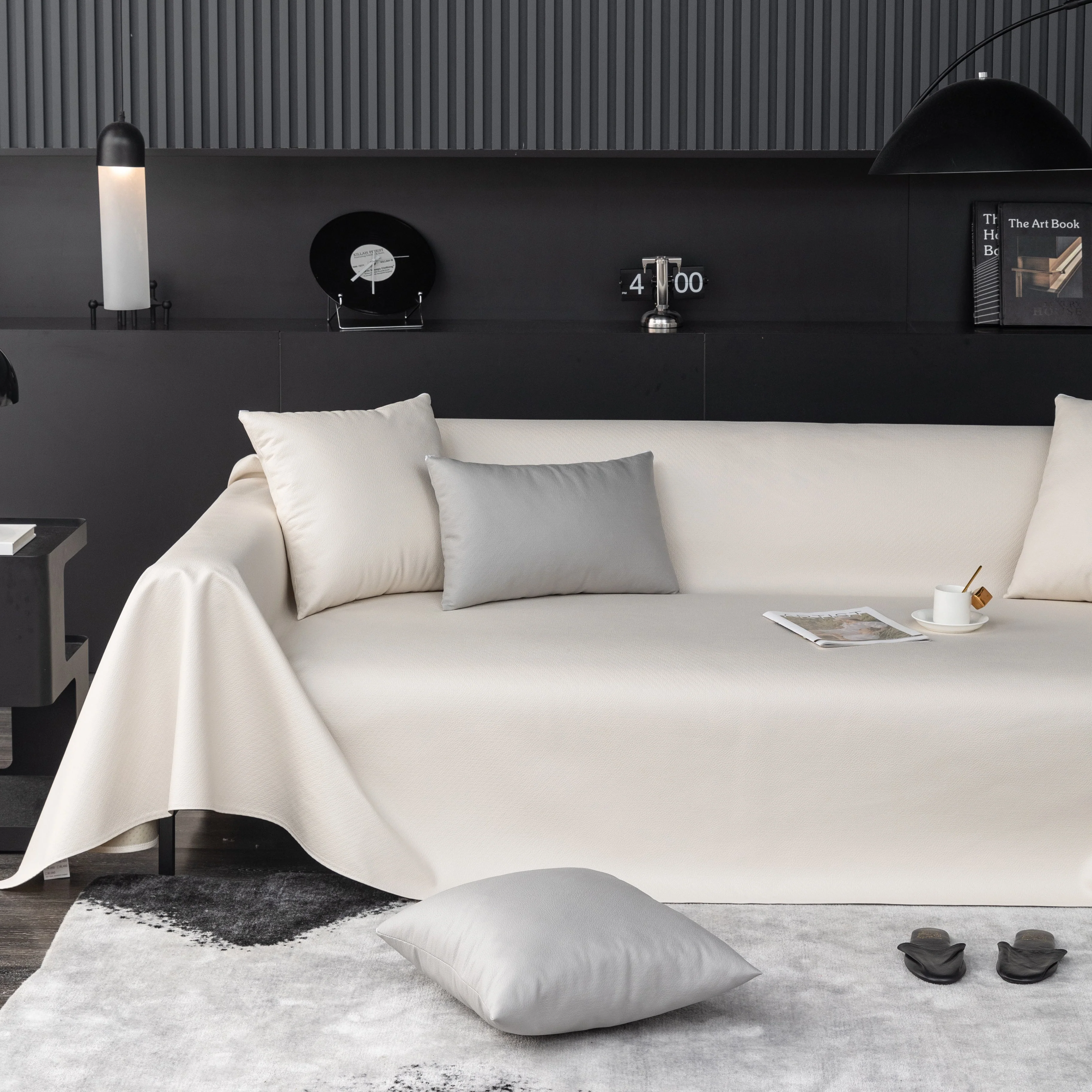 Waterproof Faux Leather Couch Throw Covers, Pet Couch Cover, Non Slip Furniture Covers for Leather Sofas - Image 5