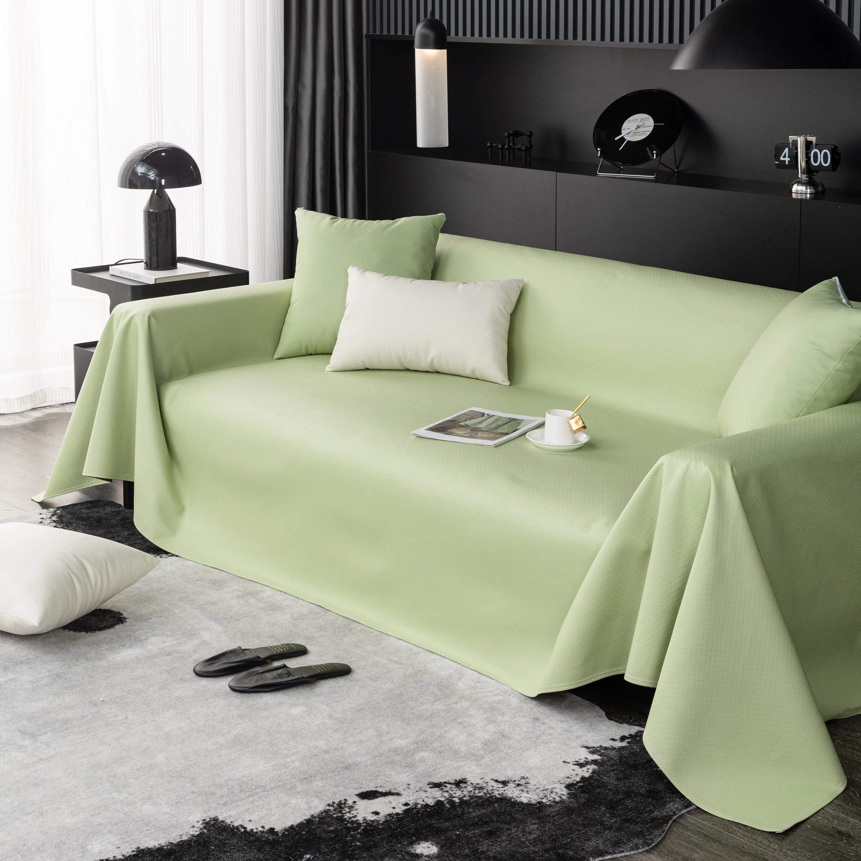 Waterproof Faux Leather Couch Throw Covers, Pet Couch Cover, Non Slip Furniture Covers for Leather Sofas - Image 7