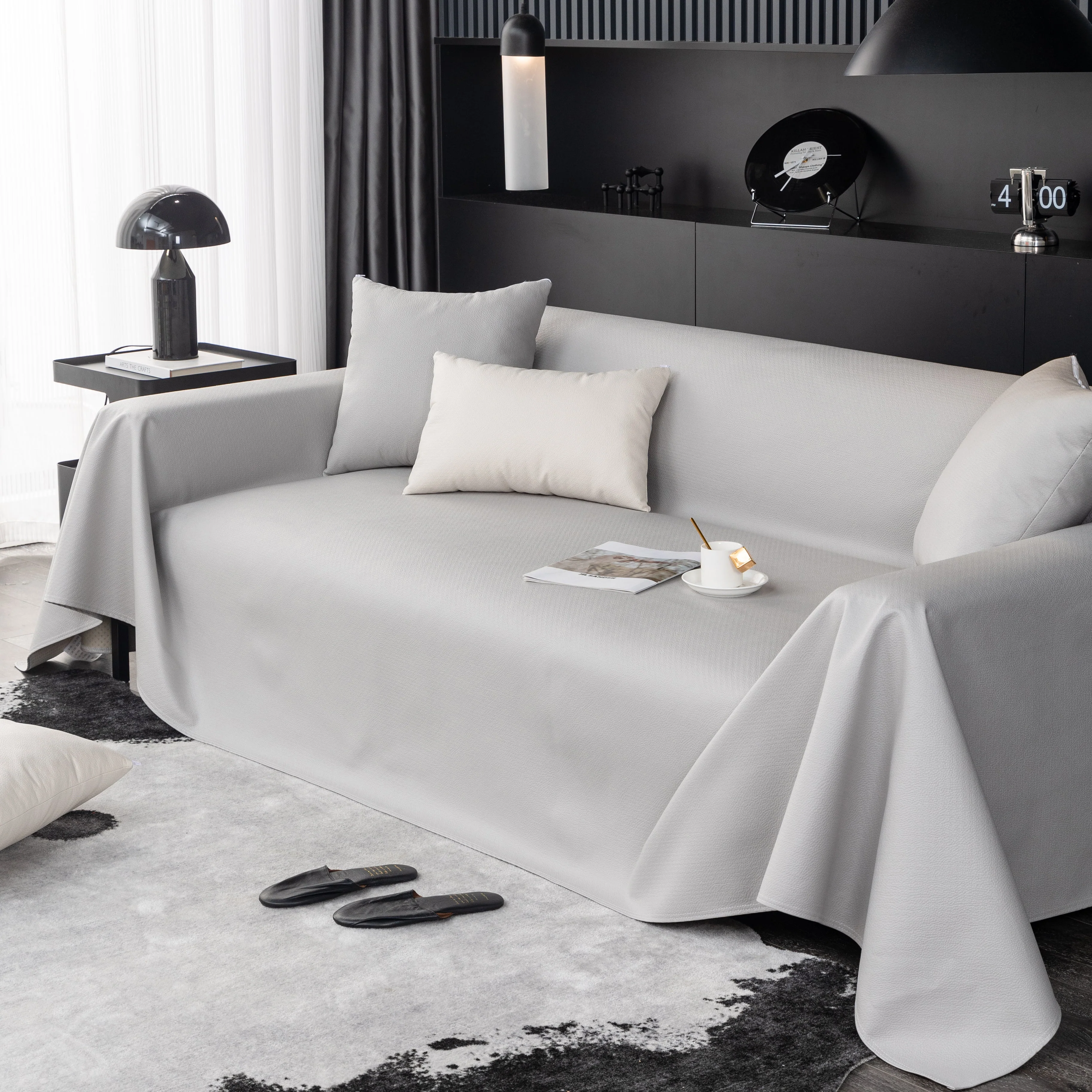 Waterproof Faux Leather Couch Throw Covers, Pet Couch Cover, Non Slip Furniture Covers for Leather Sofas - Image 8