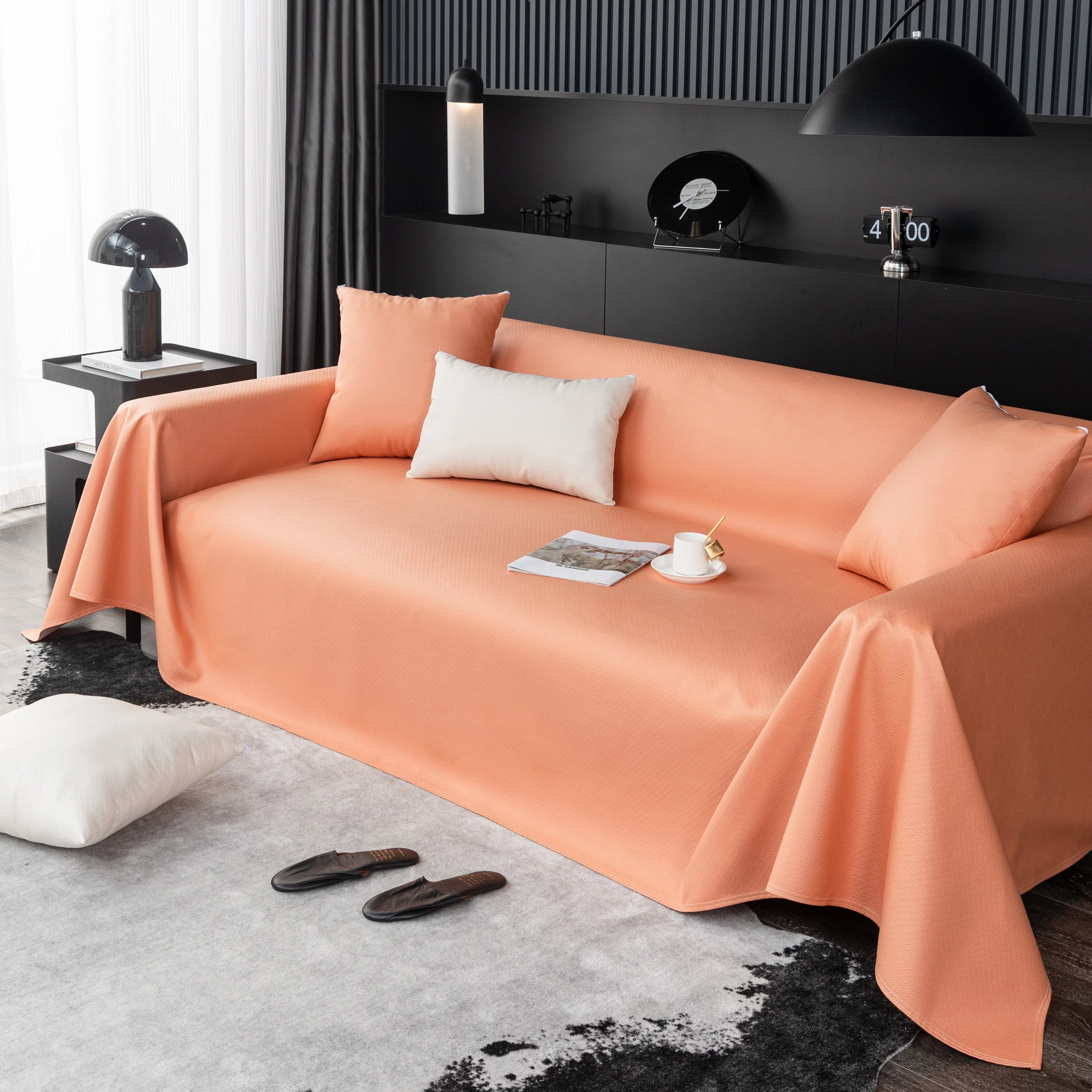Waterproof Faux Leather Couch Throw Covers, Pet Couch Cover, Non Slip Furniture Covers for Leather Sofas - Image 9