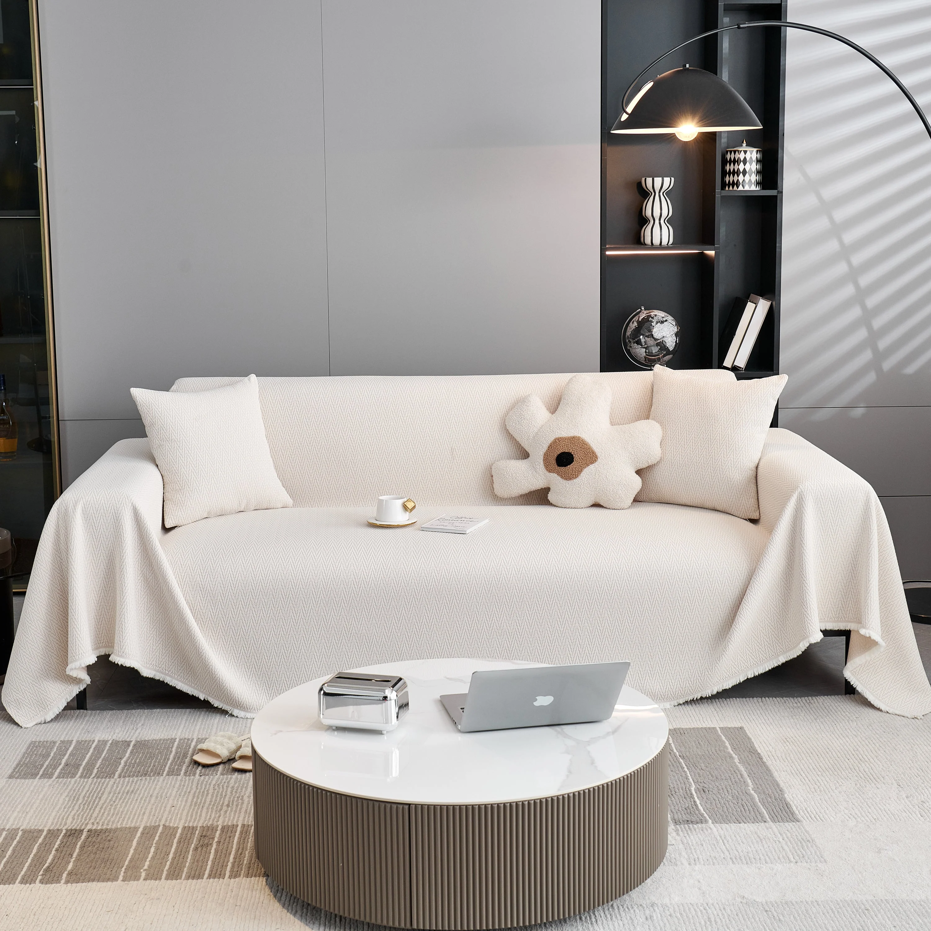 Waterproof Scratch Proof Herringbone Large Throw Blanket for Couch, Chenille Couch Cushion Covers for Pets - Image 17
