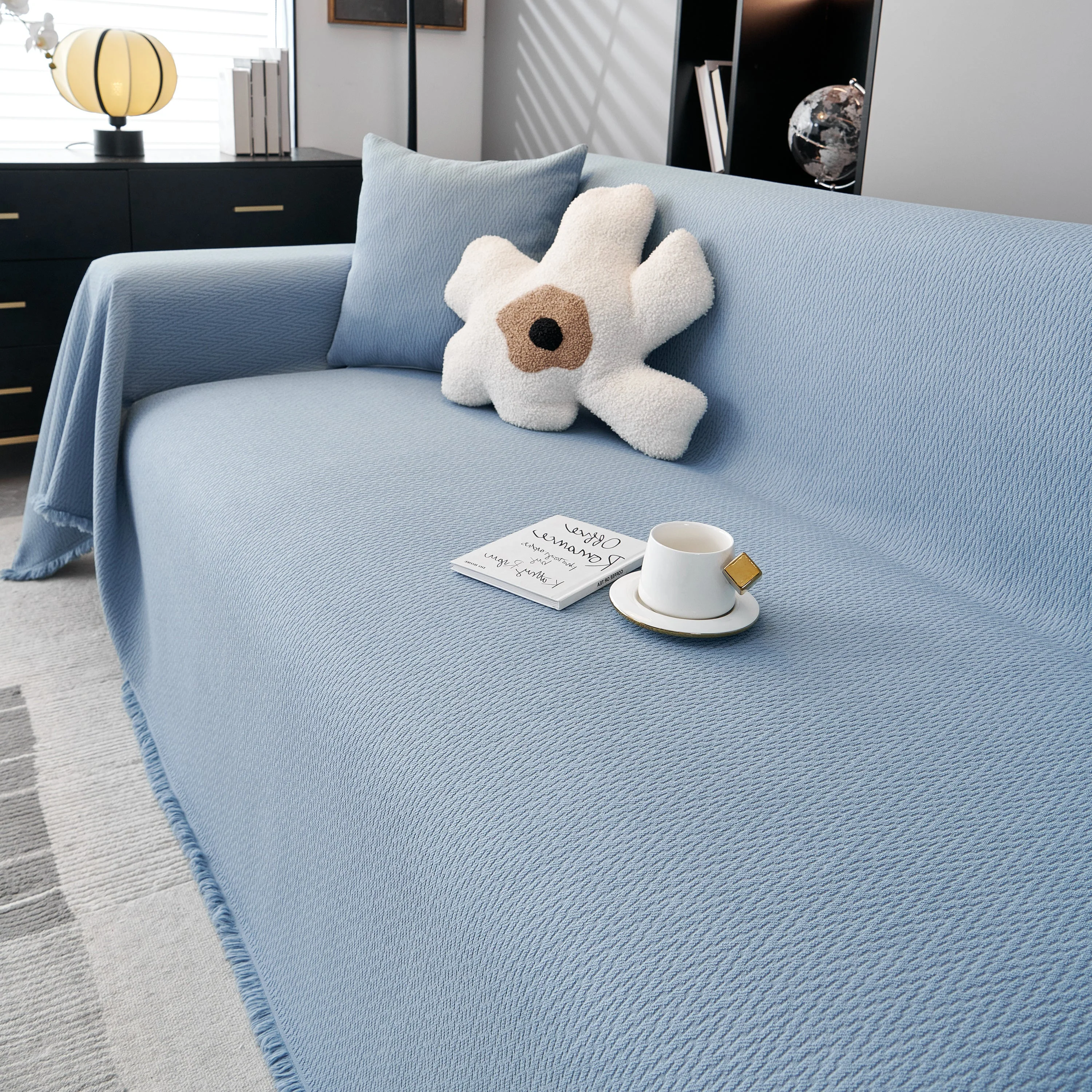 Waterproof Scratch Proof Herringbone Large Throw Blanket for Couch, Chenille Couch Cushion Covers for Pets - Image 47