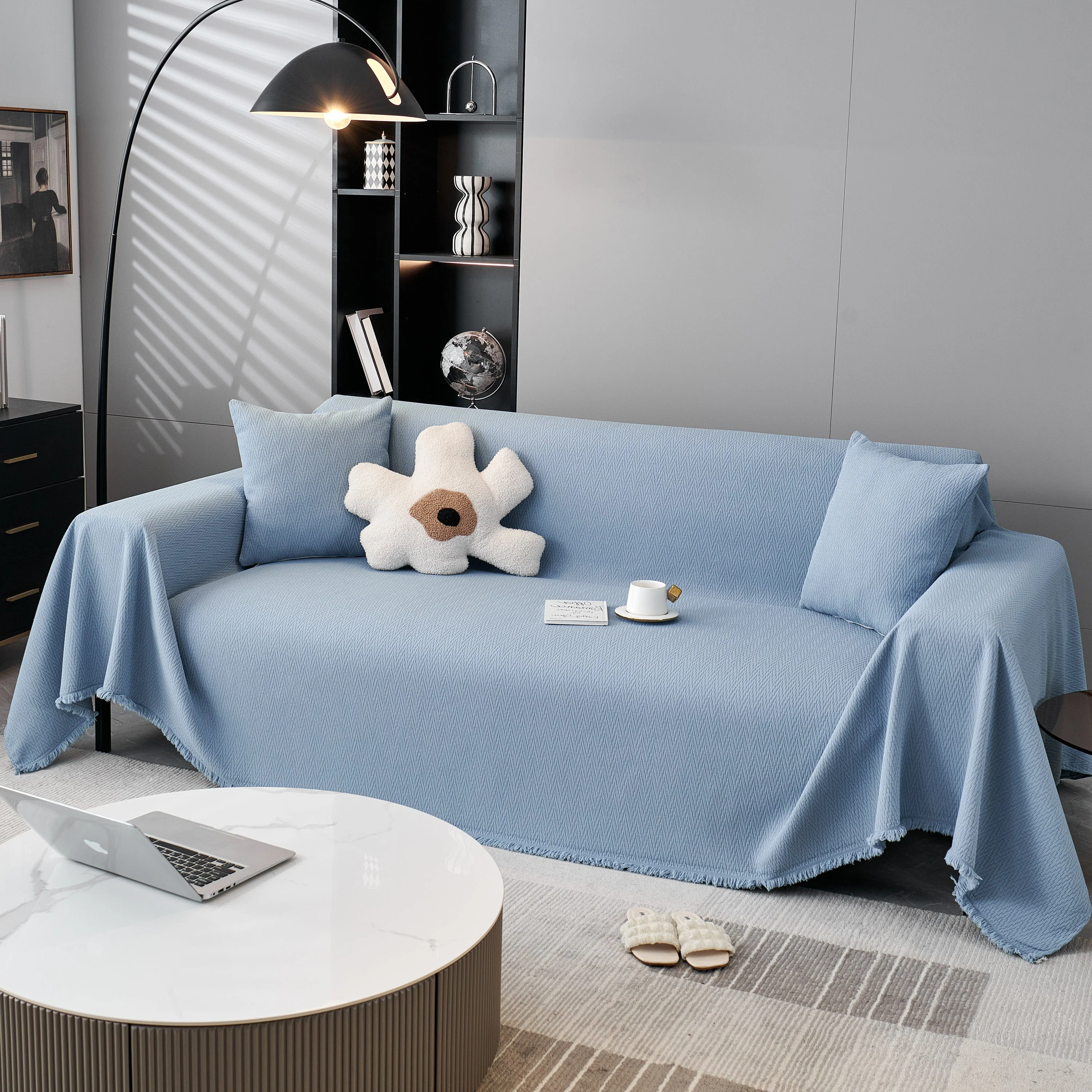 Waterproof Scratch Proof Herringbone Large Throw Blanket for Couch, Chenille Couch Cushion Covers for Pets - Image 49
