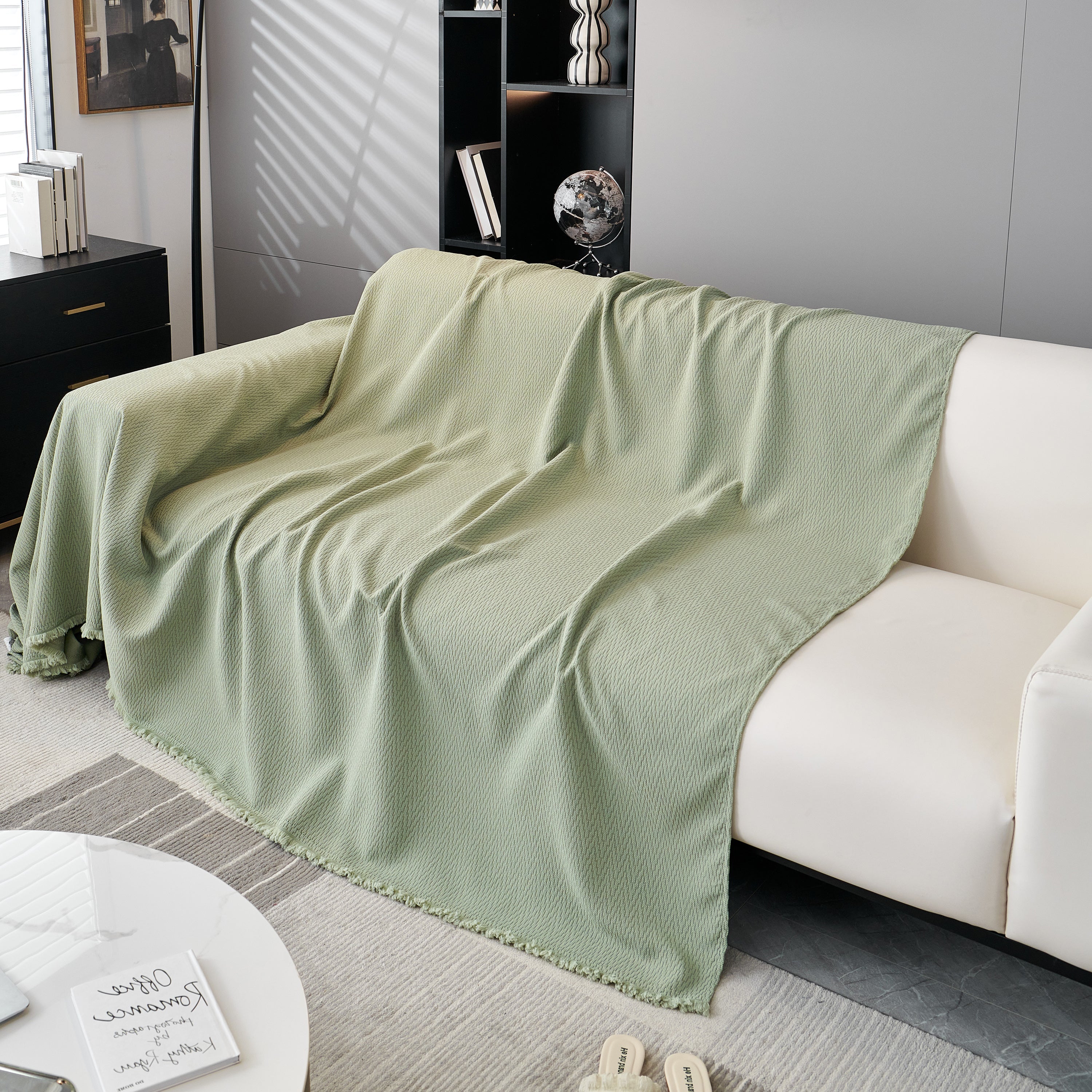 Waterproof Scratch Proof Herringbone Large Throw Blanket for Couch, Chenille Couch Cushion Covers for Pets - Image 56