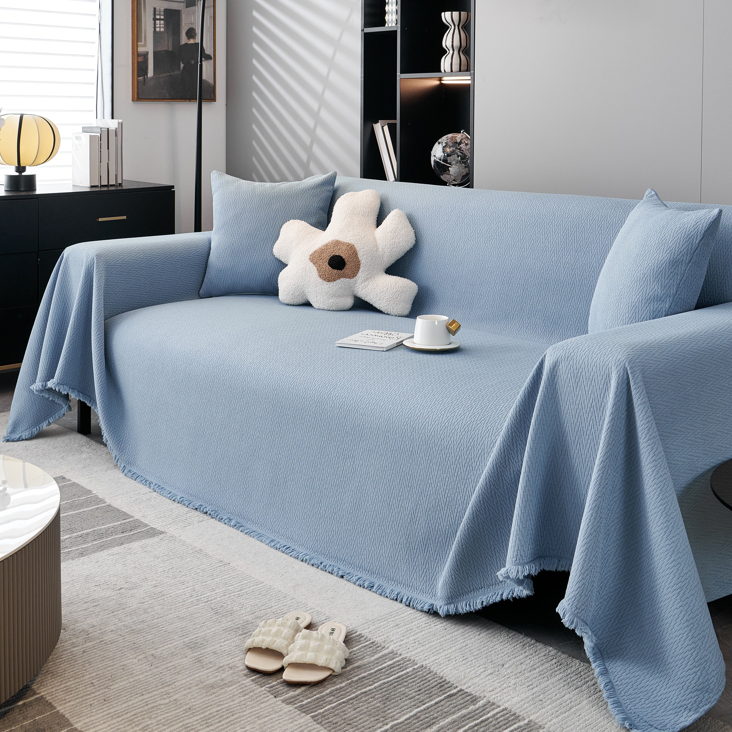 Waterproof Scratch Proof Herringbone Large Throw Blanket for Couch, Chenille Couch Cushion Covers for Pets - Image 66