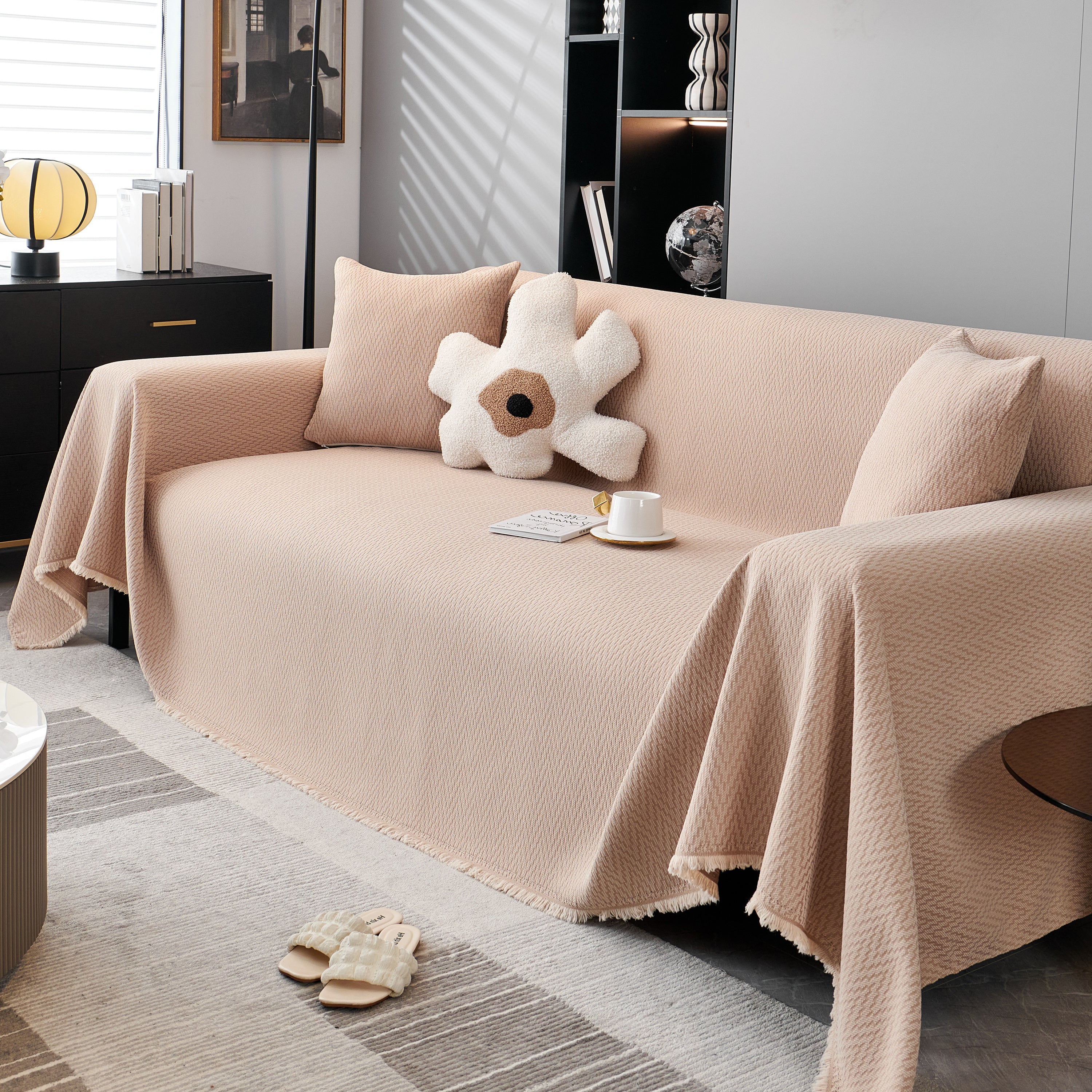 Waterproof Scratch Proof Herringbone Large Throw Blanket for Couch, Chenille Couch Cushion Covers for Pets - Image 67
