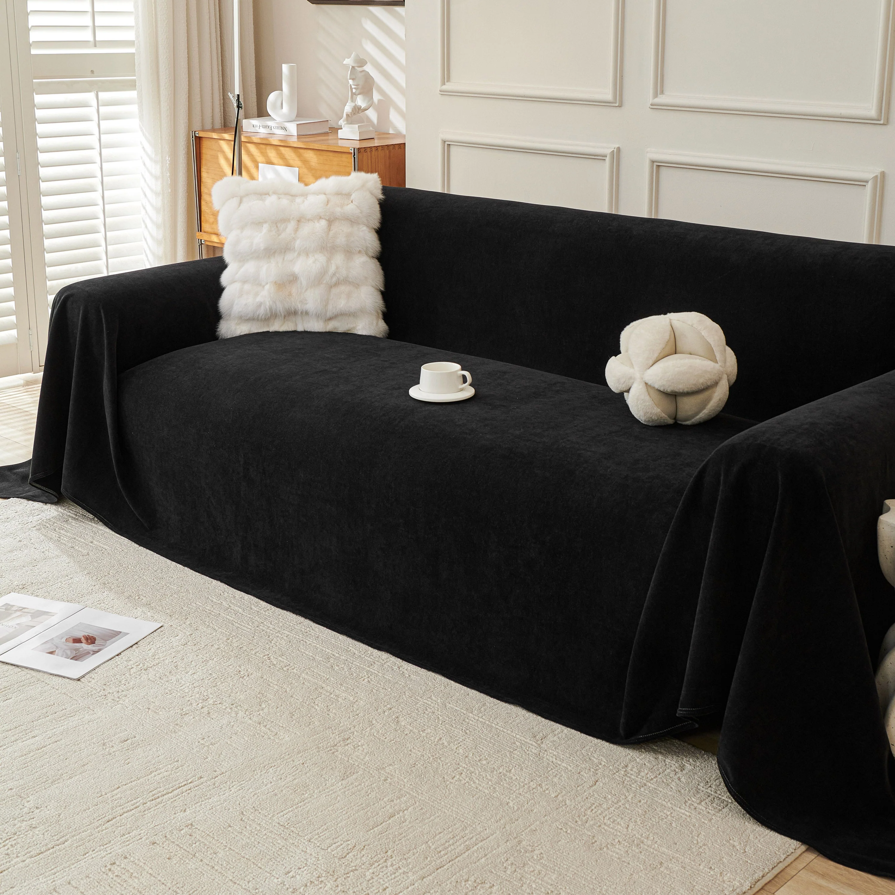 Waterproof Scratch Proof Sofa Protector Throw Blanket, Couch Cover for Pets & Kids - Image 107