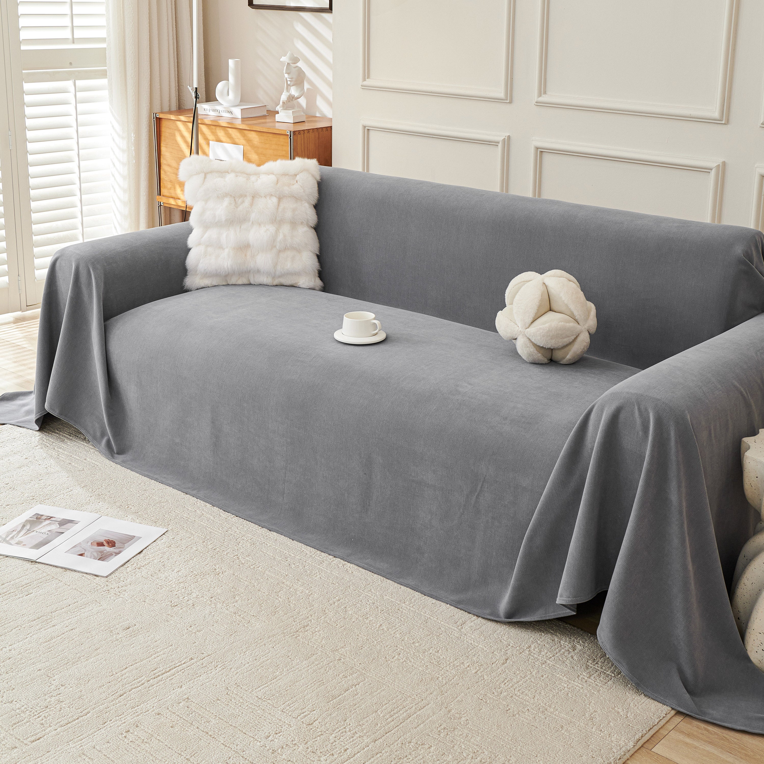 Waterproof Scratch Proof Sofa Protector Throw Blanket, Couch Cover for Pets & Kids - Image 60