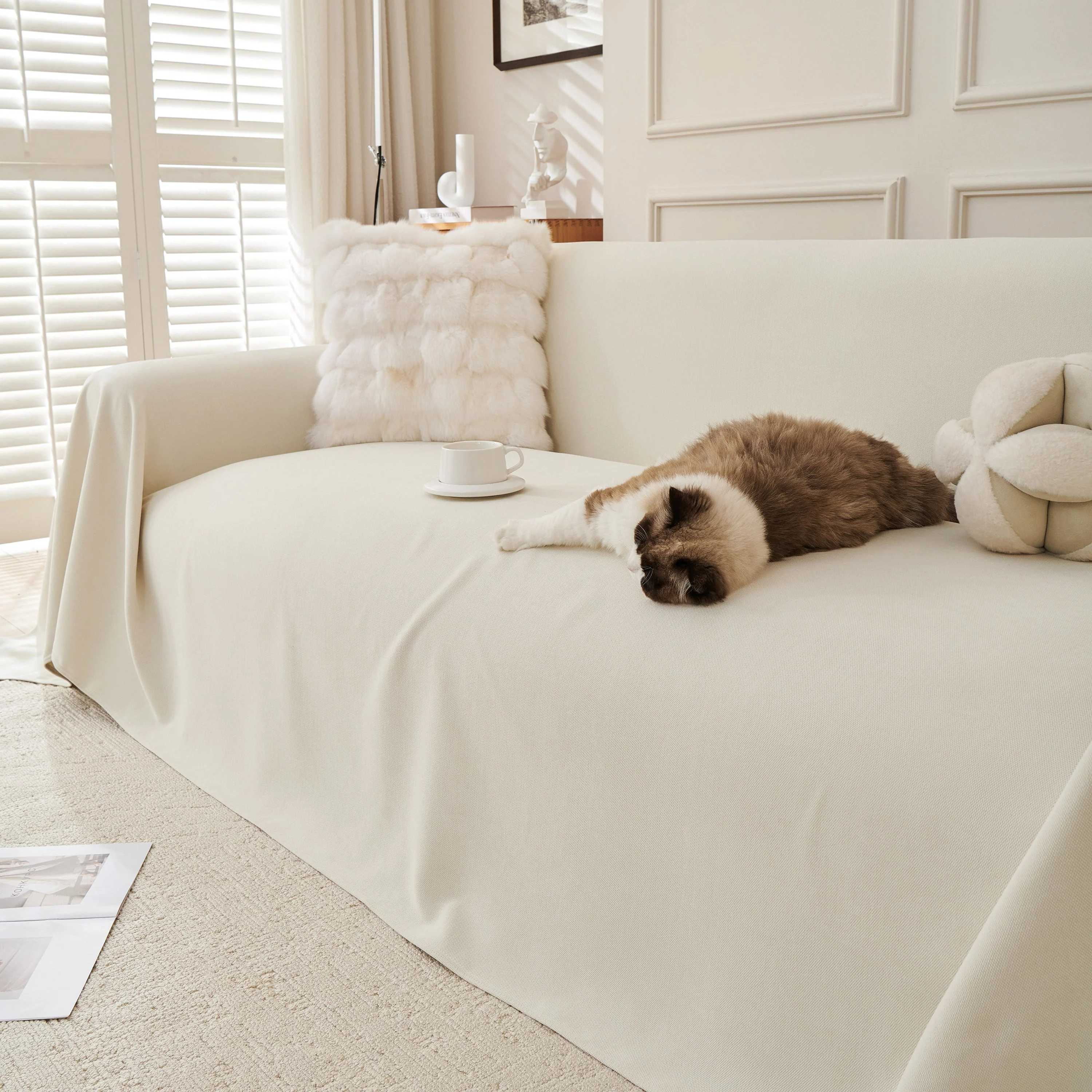 Waterproof Scratch Proof Sofa Protector Throw Blanket, Couch Cover for Pets & Kids - Image 97
