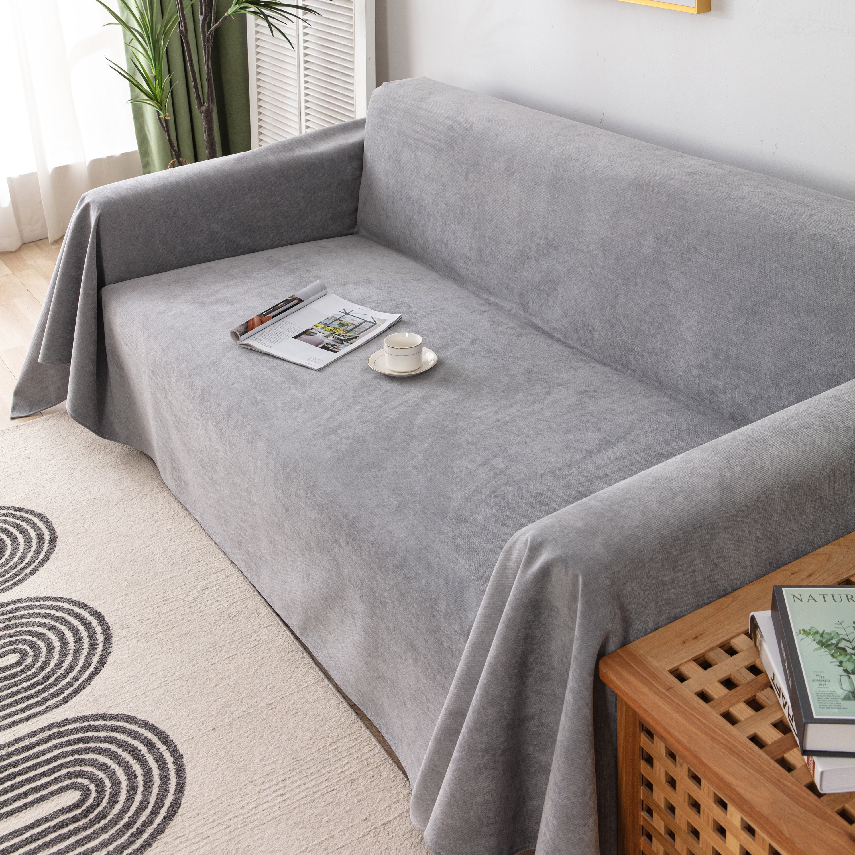 Waterproof Scratch-Resistant Furniture Covers for Pets, Non-Slip Couch Cover Throw - Image 12