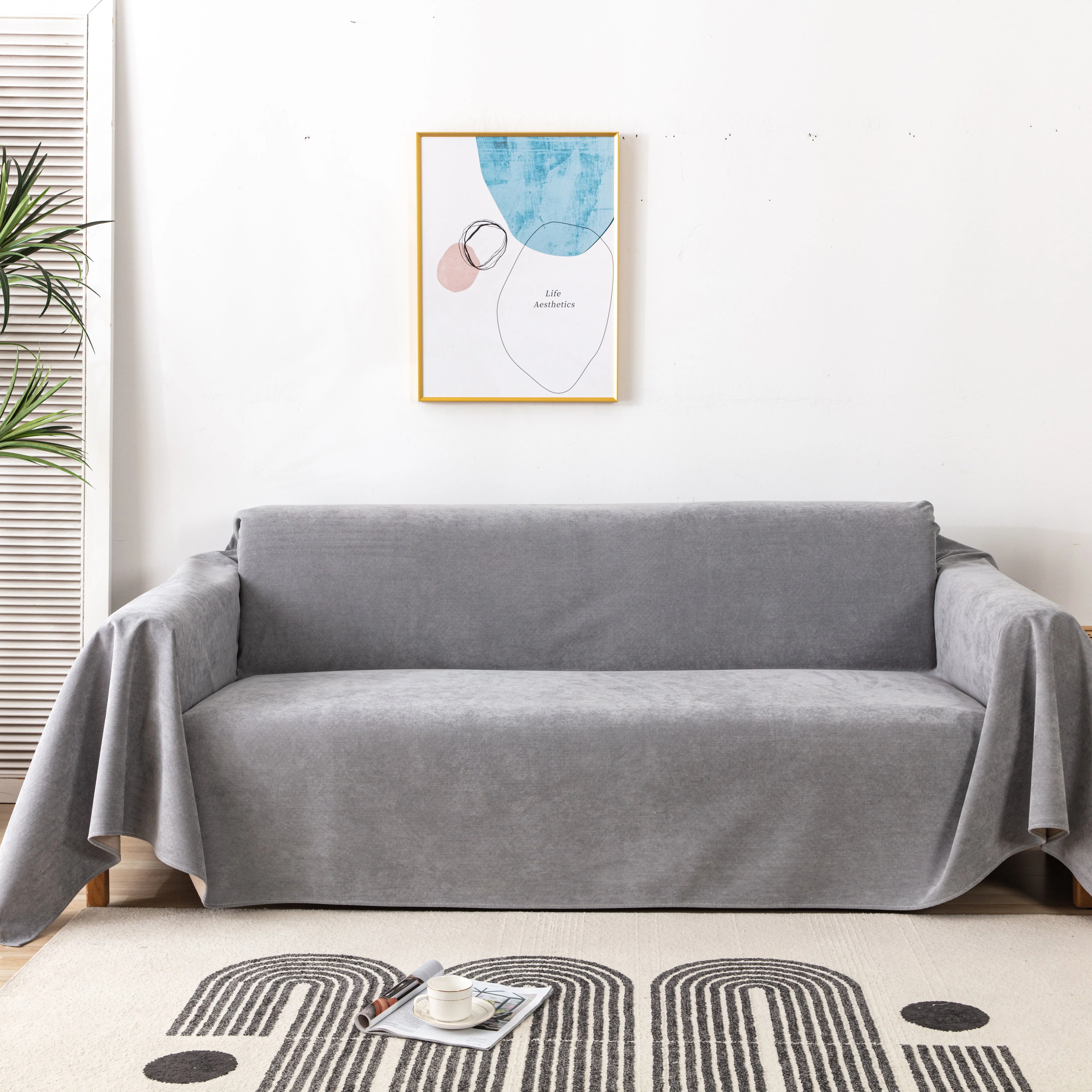 Waterproof Scratch-Resistant Furniture Covers for Pets, Non-Slip Couch Cover Throw - Image 2