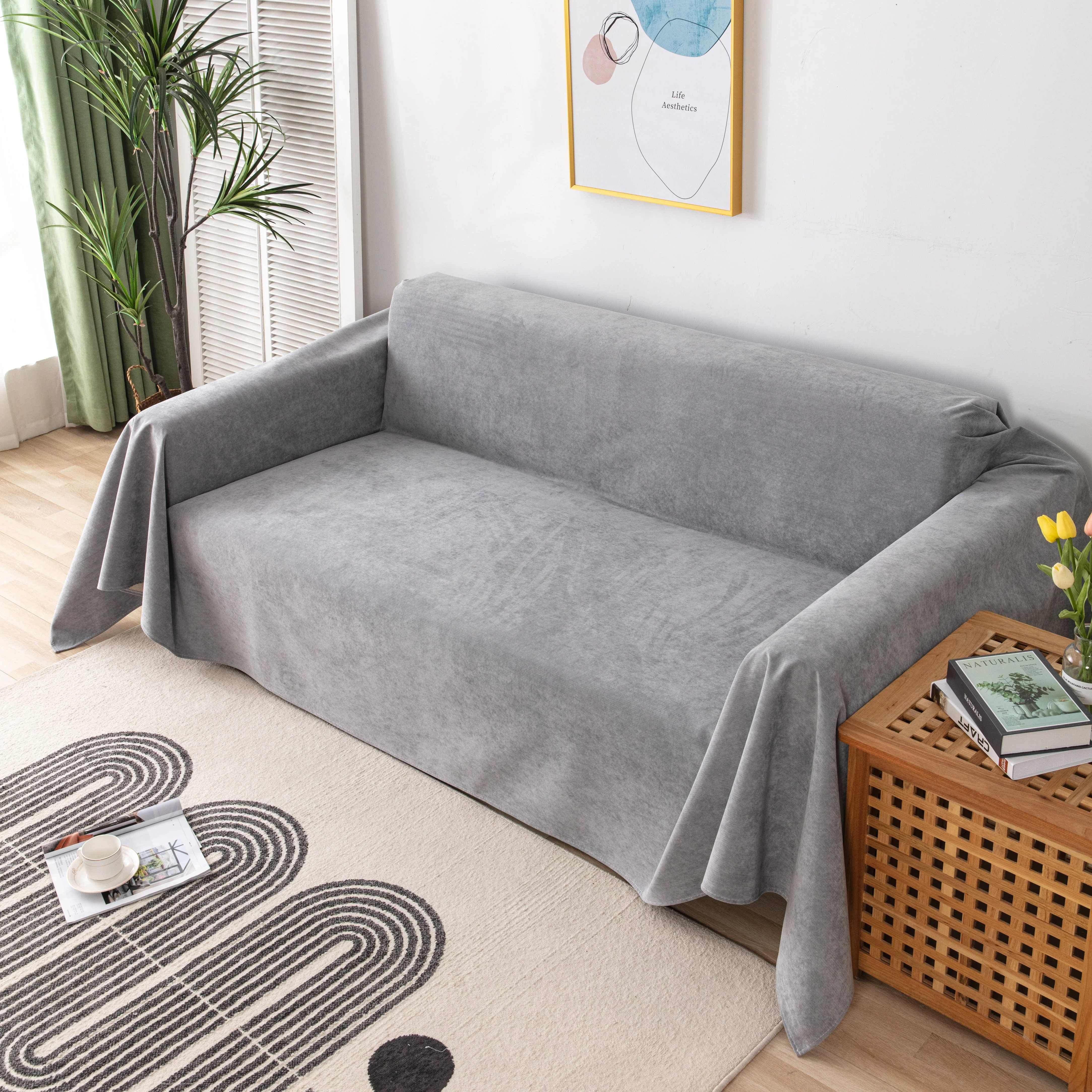 Waterproof Scratch-Resistant Furniture Covers for Pets, Non-Slip Couch Cover Throw - Image 20