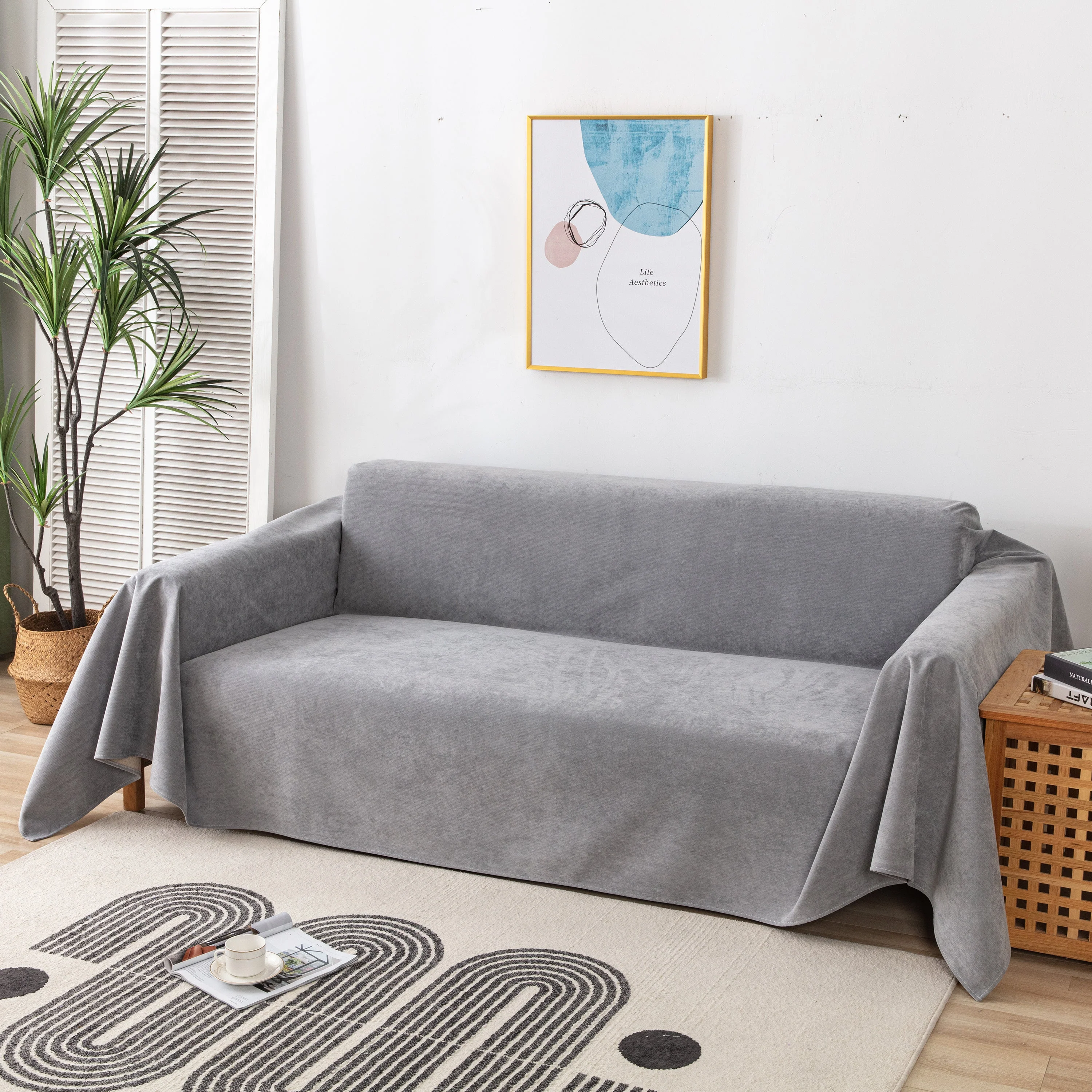 Waterproof Scratch-Resistant Furniture Covers for Pets, Non-Slip Couch Cover Throw - Image 3