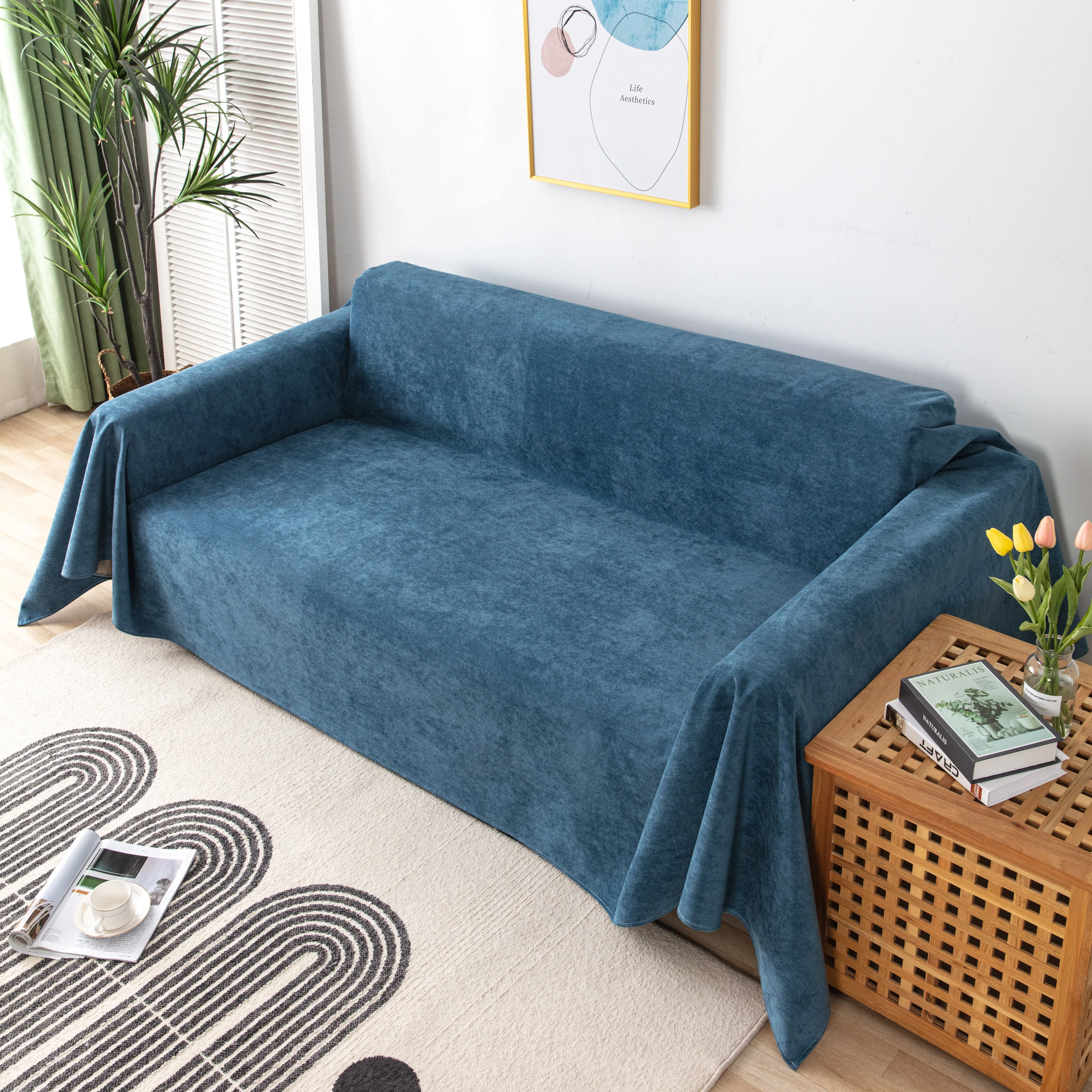 Waterproof Scratch-Resistant Furniture Covers for Pets, Non-Slip Couch Cover Throw - Image 30