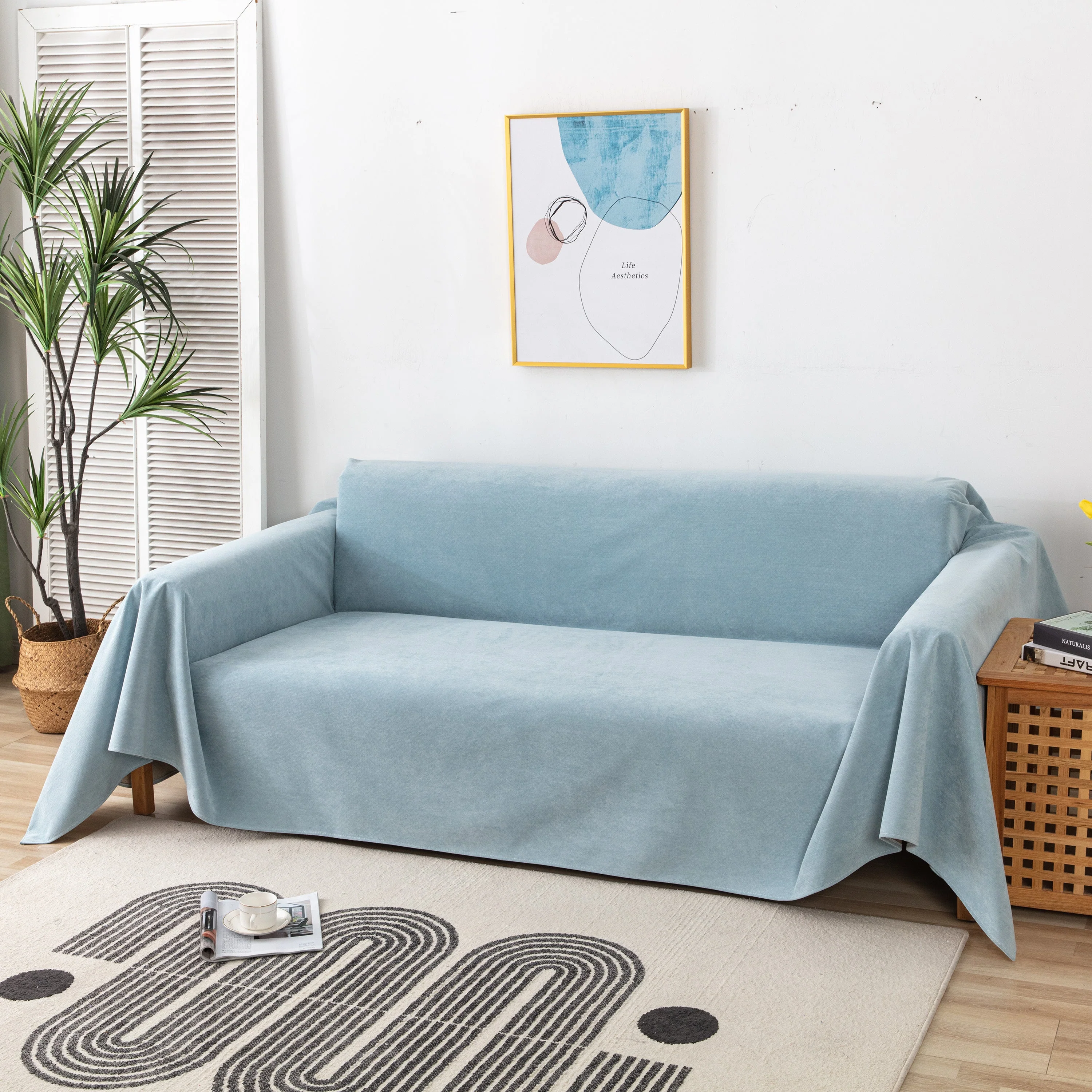 Waterproof Scratch-Resistant Furniture Covers for Pets, Non-Slip Couch Cover Throw - Image 35