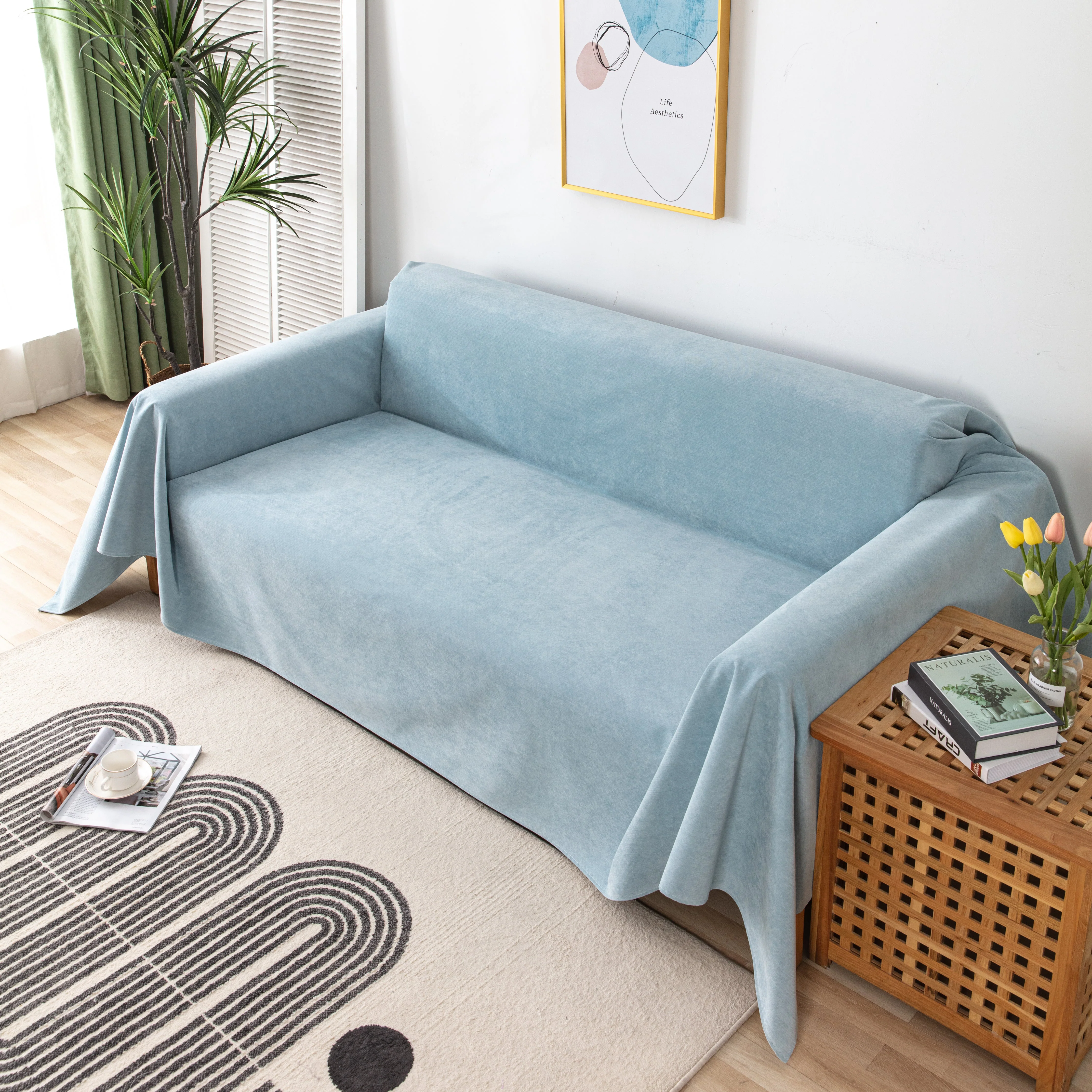 Waterproof Scratch-Resistant Furniture Covers for Pets, Non-Slip Couch Cover Throw - Image 36