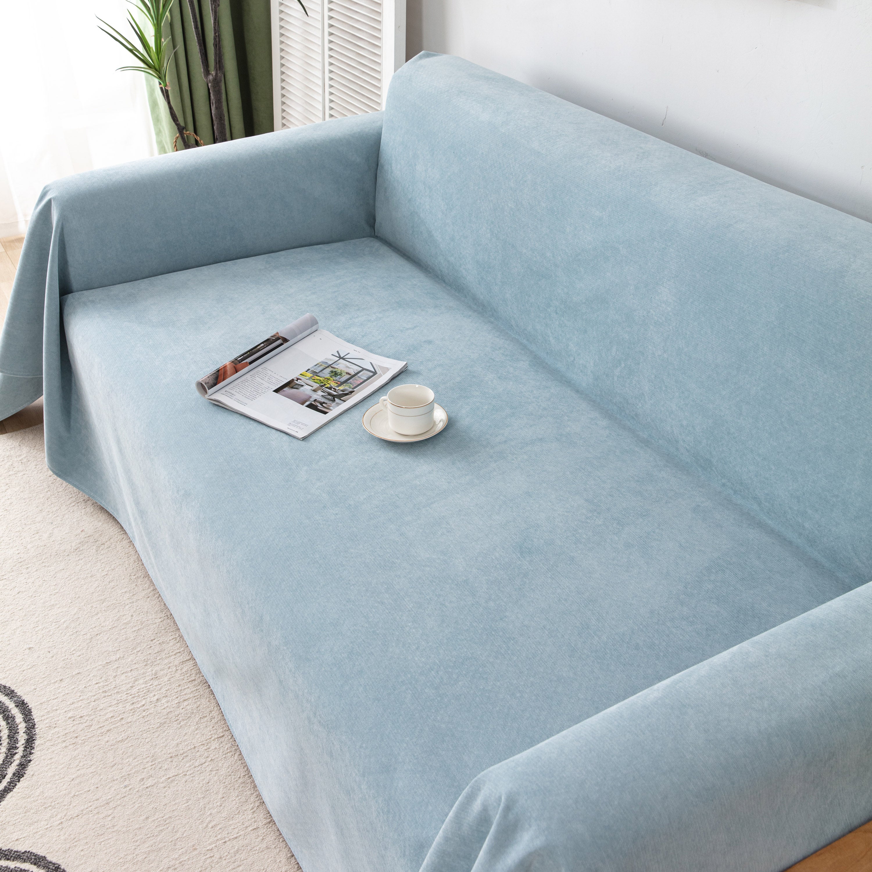Waterproof Scratch-Resistant Furniture Covers for Pets, Non-Slip Couch Cover Throw - Image 45