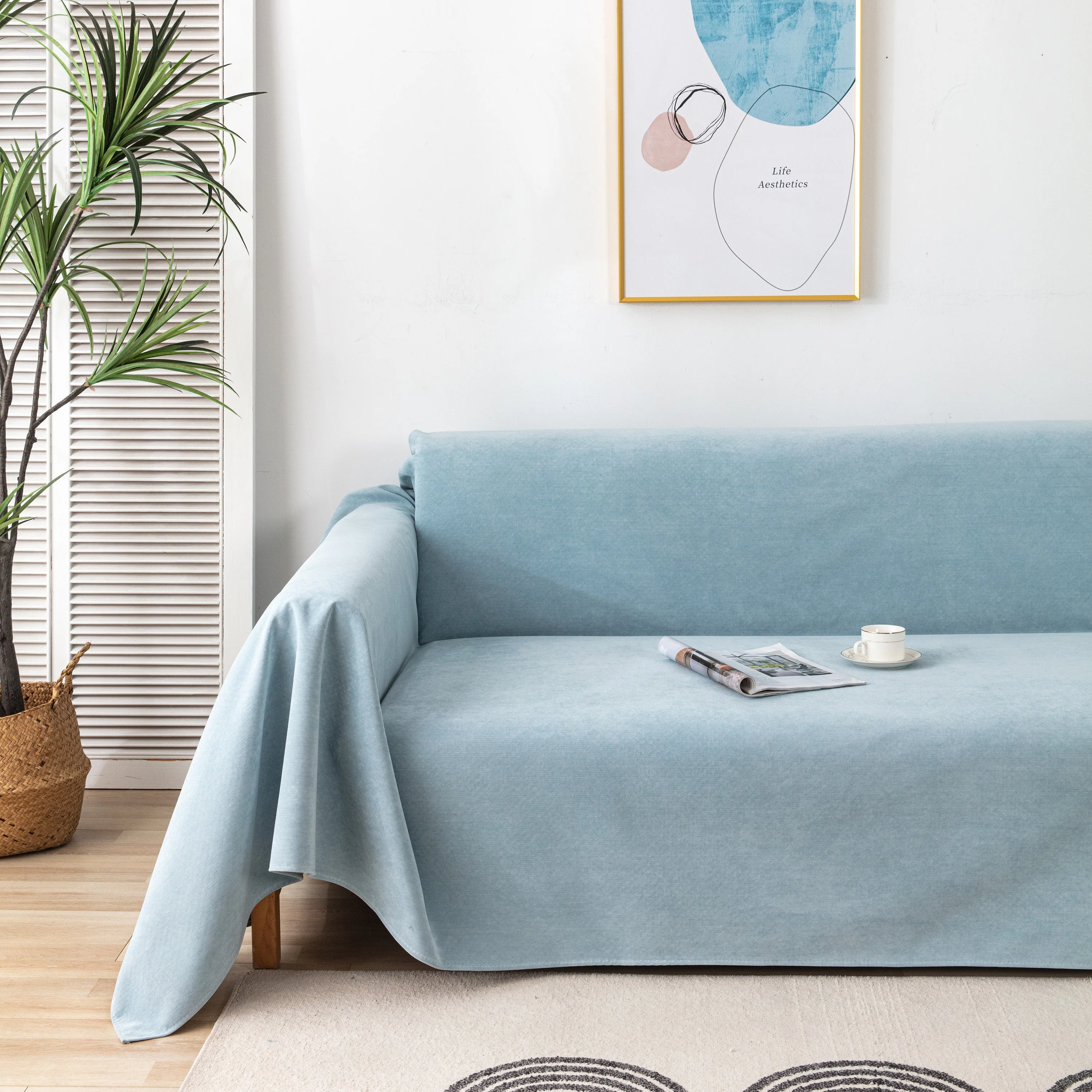Waterproof Scratch-Resistant Furniture Covers for Pets, Non-Slip Couch Cover Throw - Image 48